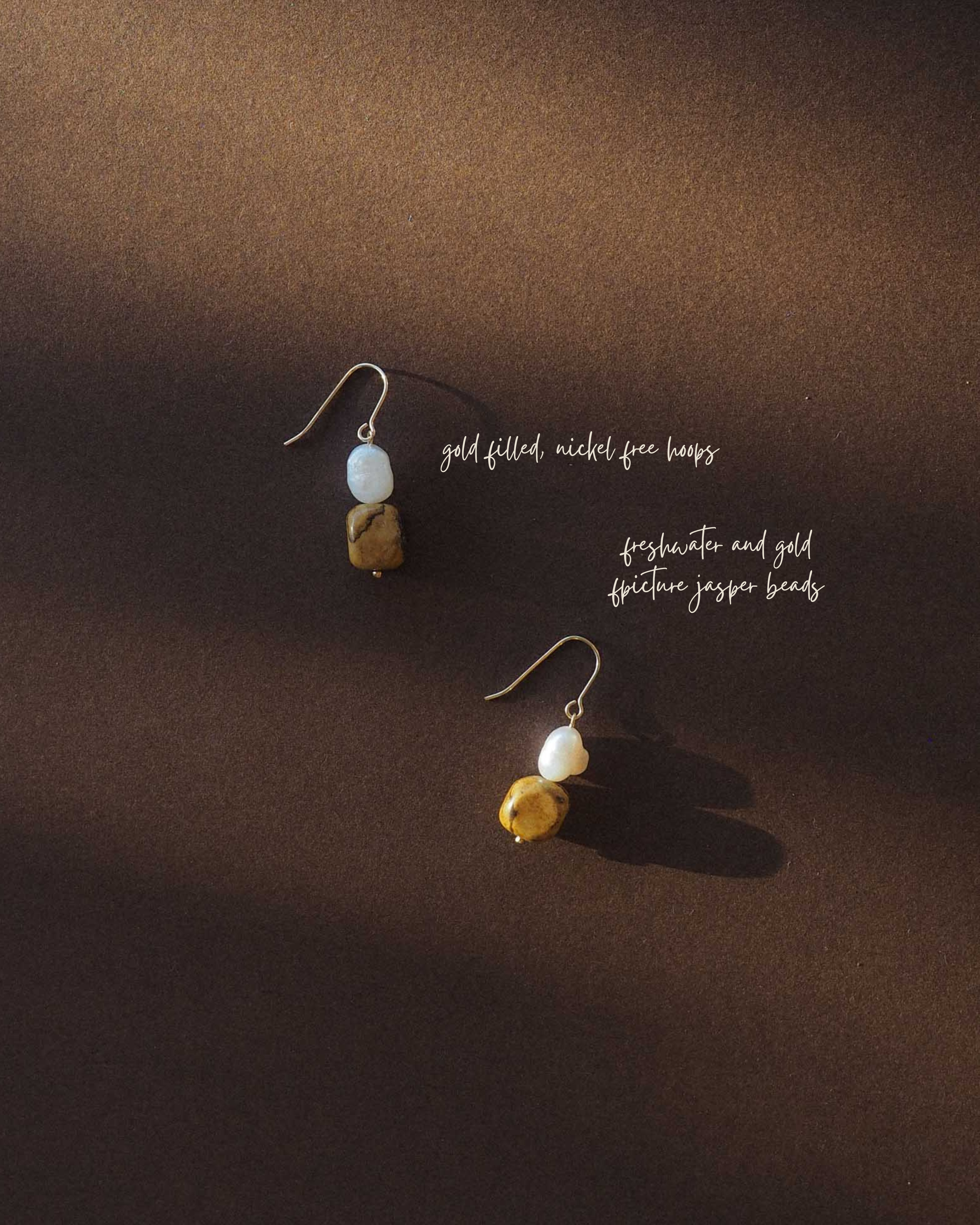 Ochre ceramics Jewellery, beaded earrings