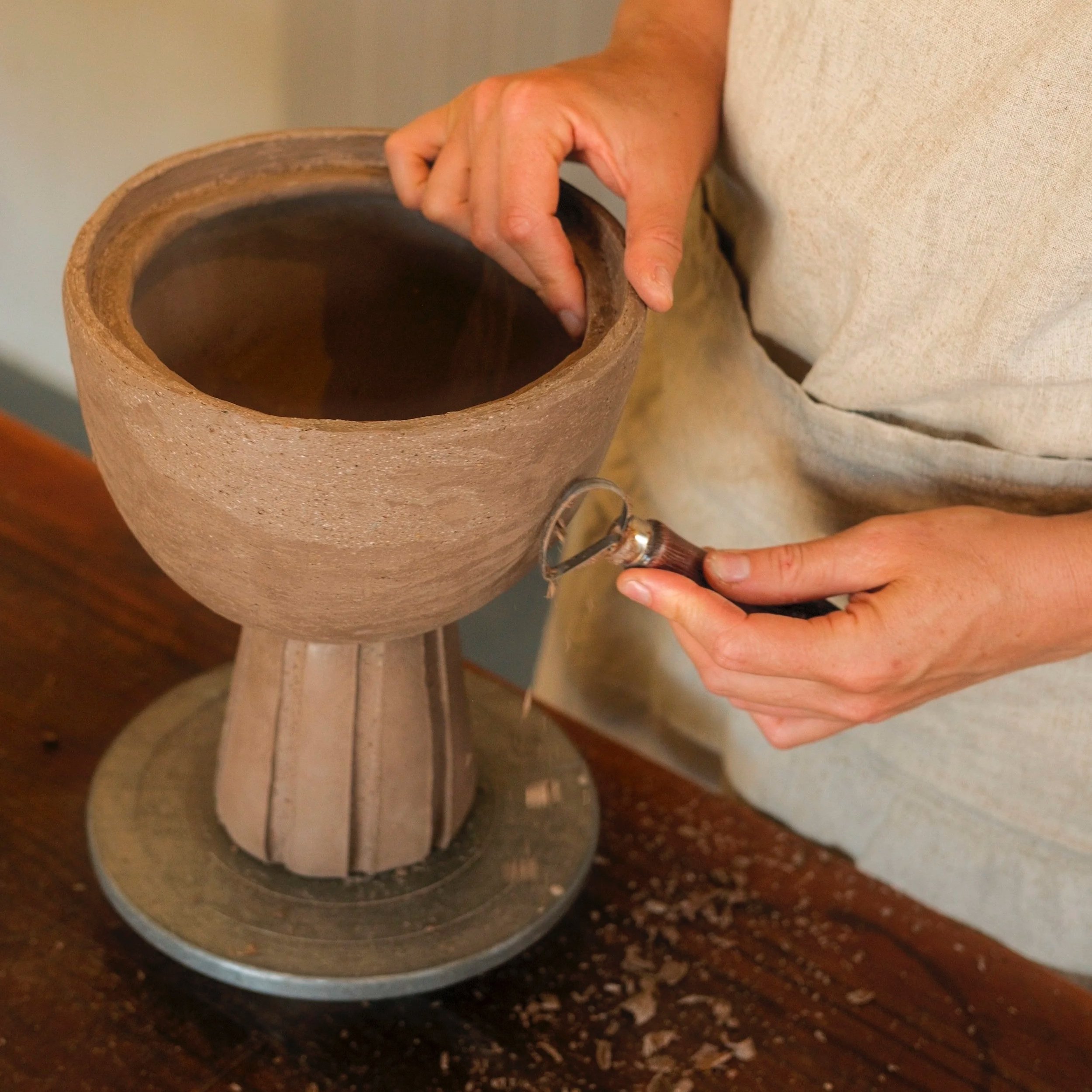 Handmade Ceramics Byron Bay - Wildflower Vase Moss