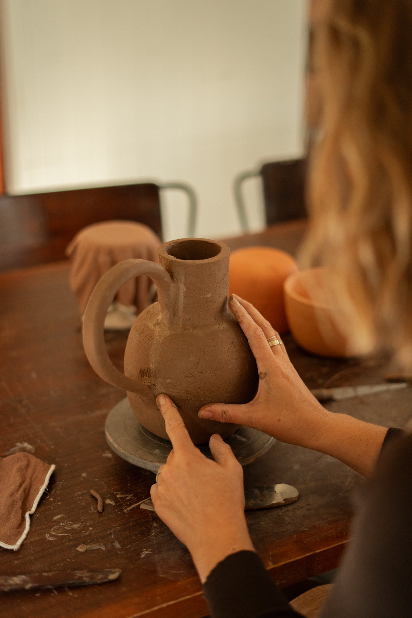 Ochre Ceramics homewares - Handmade pottery in Byron Bay. Full Moon Jug
