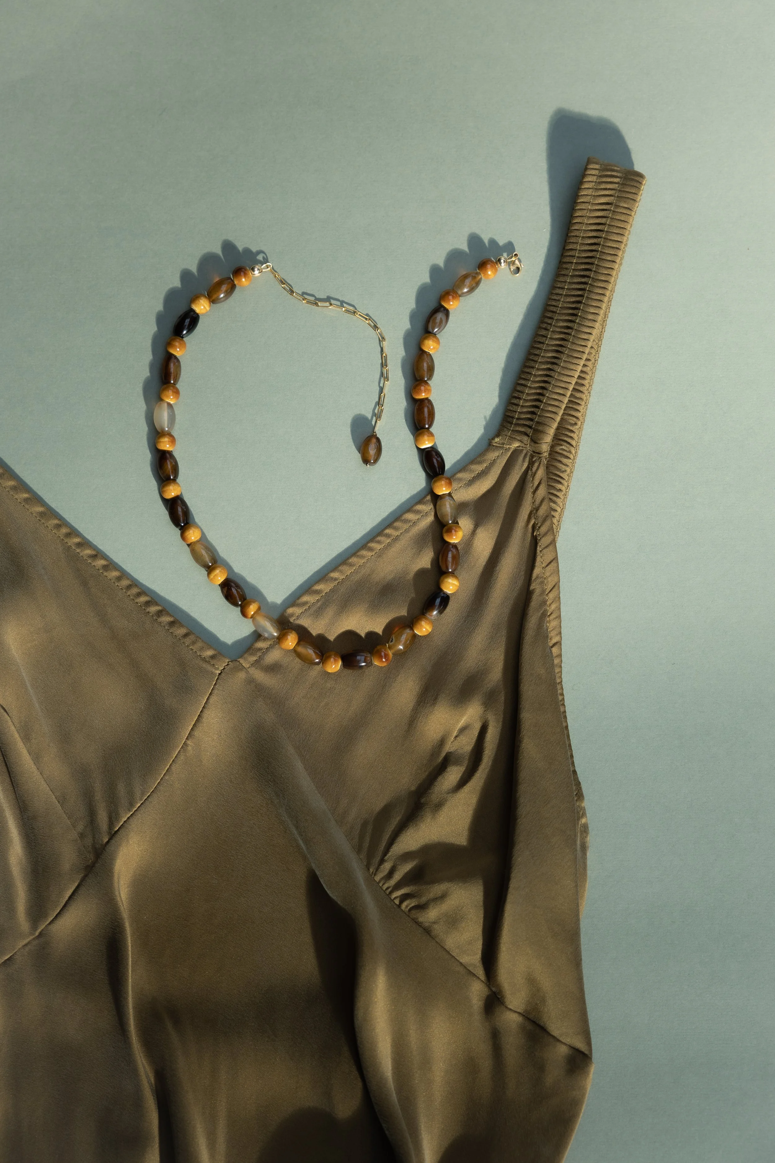 Ochre Ceramics Handmade Jewellery Byron Bay - Clay & Stone Necklace