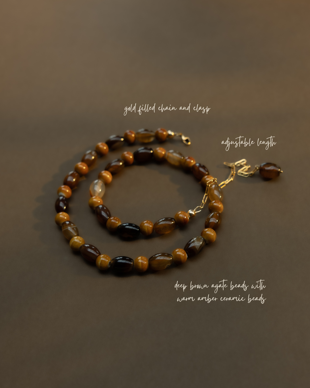 Ochre Ceramics Handmade Jewellery Byron Bay - Clay & Stone Necklace