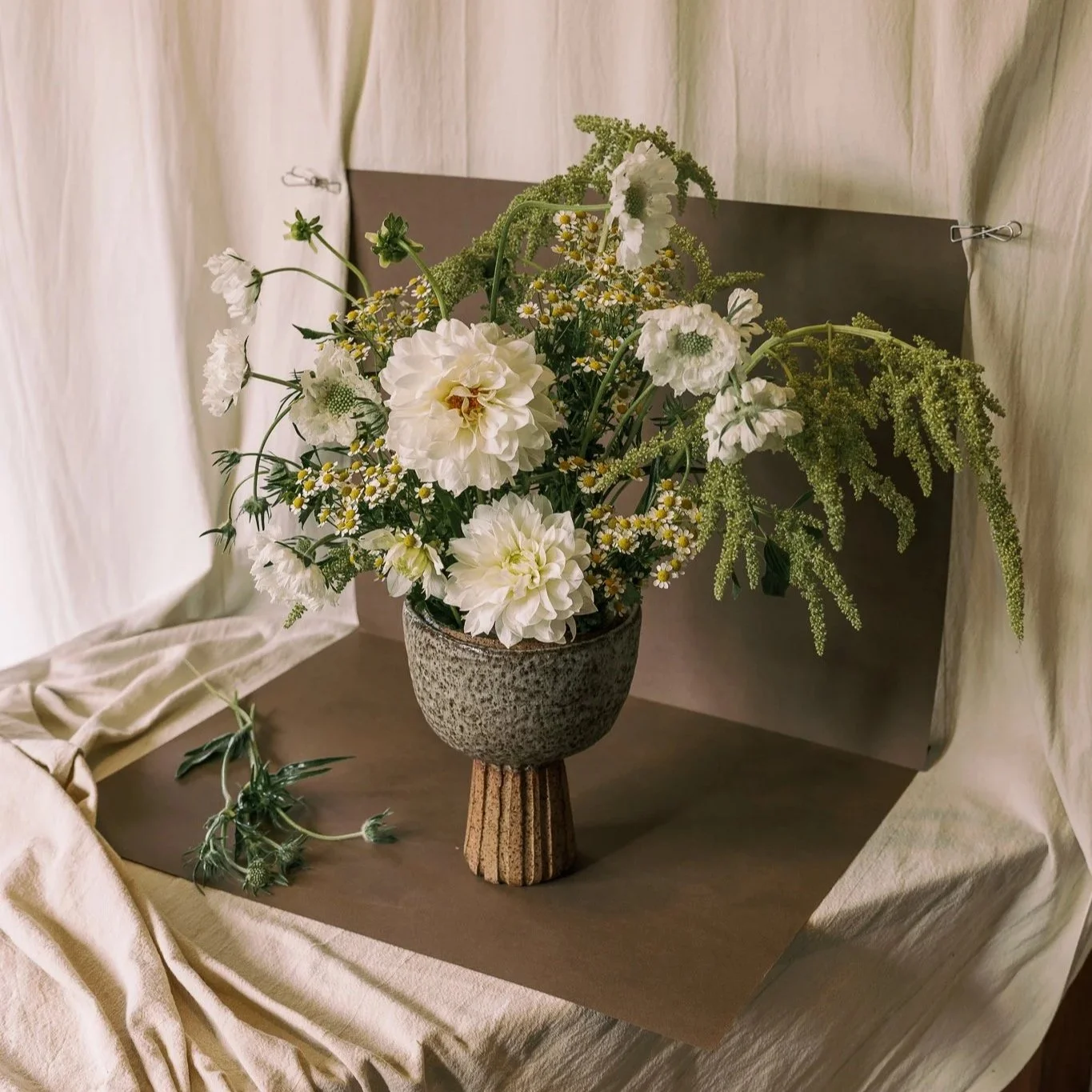 Handmade Ceramics Byron Bay - Wildflower Vase Moss