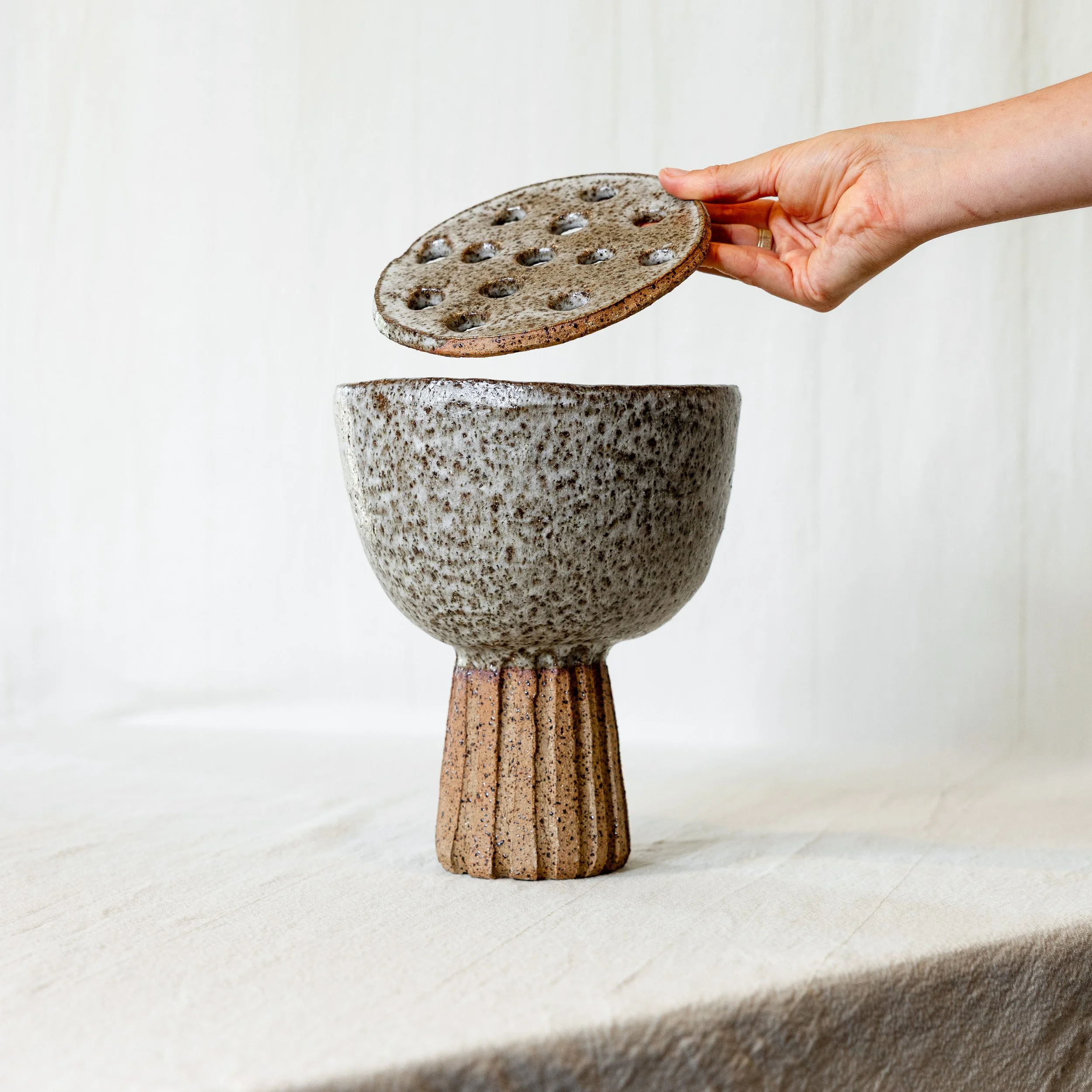 Handmade Ceramics Byron Bay - Wildflower Vase Moss