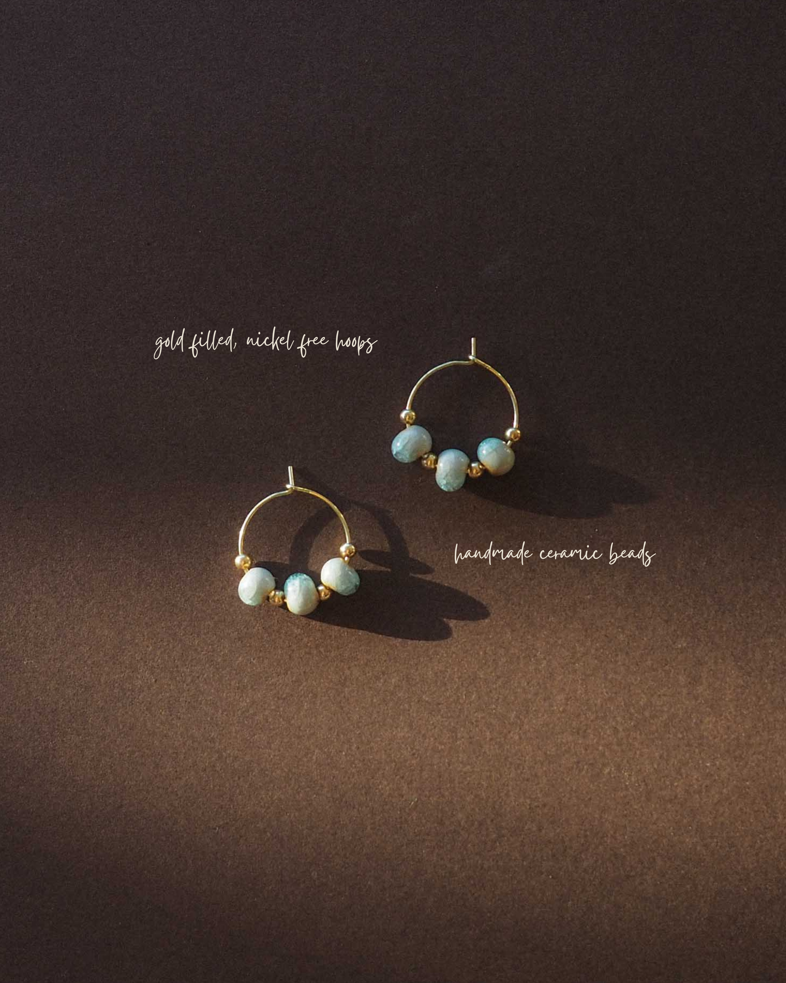 Handmade Ceramics Byron Bay - Aqua Hoops
