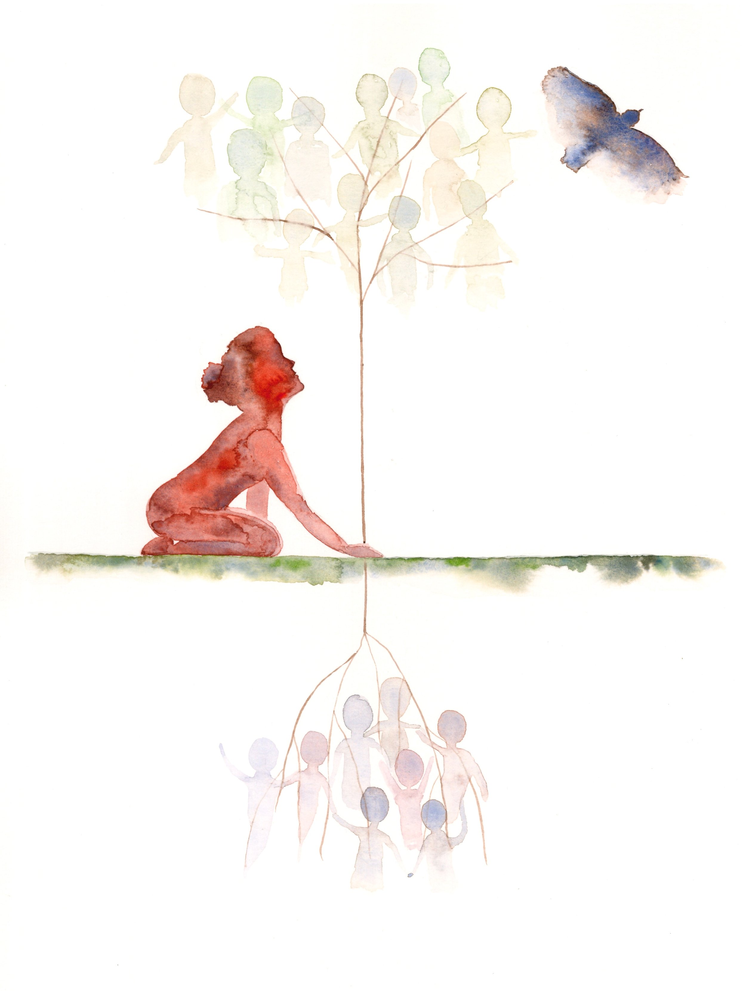  “Roots and Leaves”  9x12 Watercolor  Original: $115  Archival Giclee Print: $35  