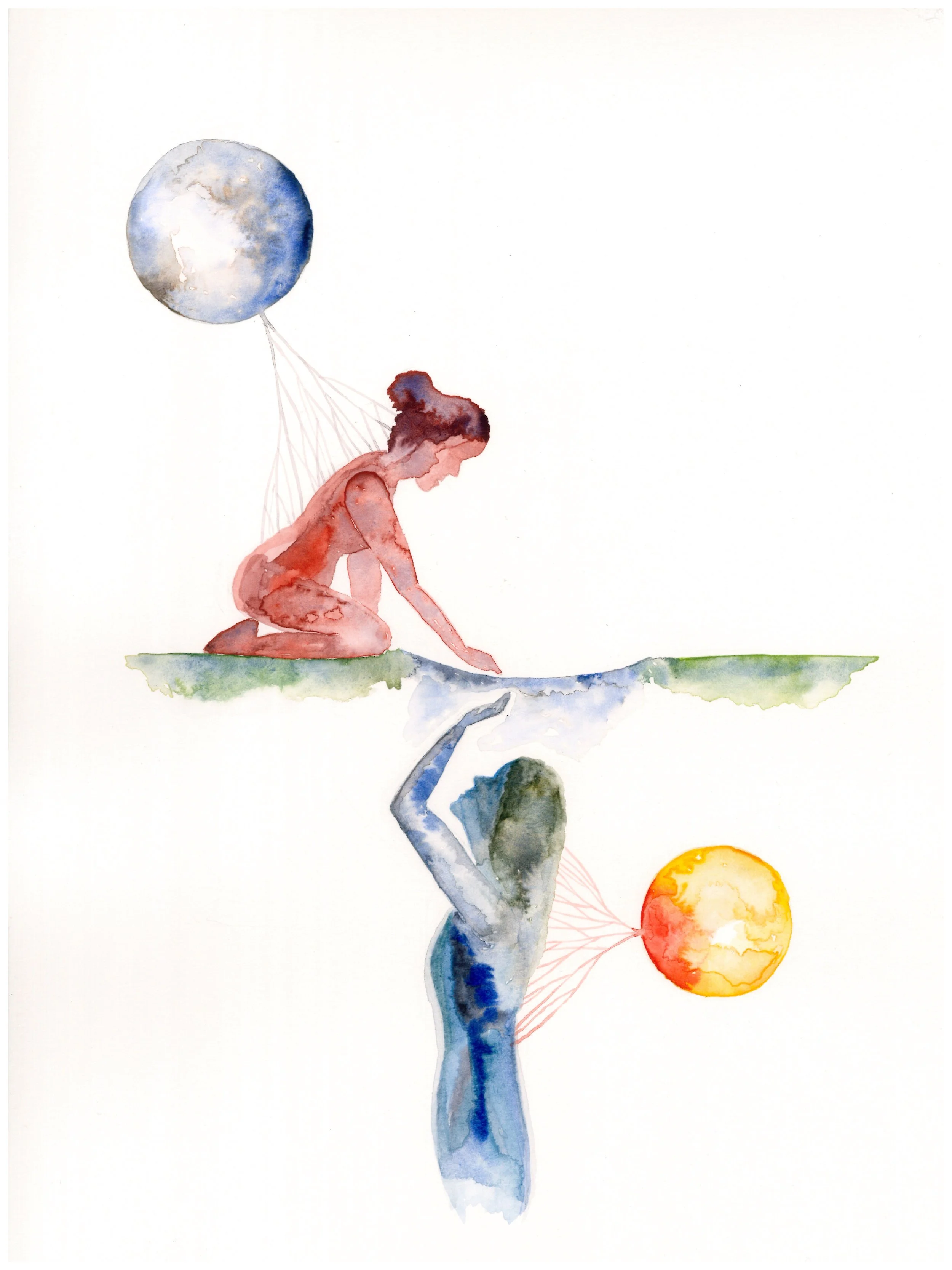  “Surface”  9x12 Watercolor  Original: sold  Archival Giclee Print: $35 