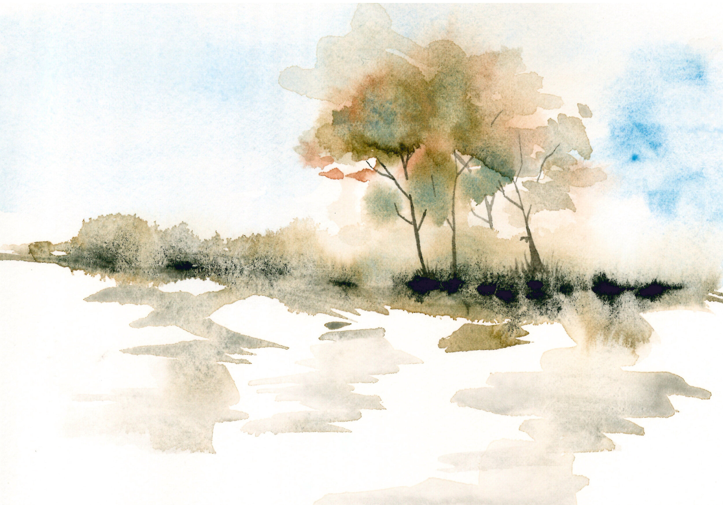  “The Ranch”  5x7 Watercolor  Original: sold  Print: $25   