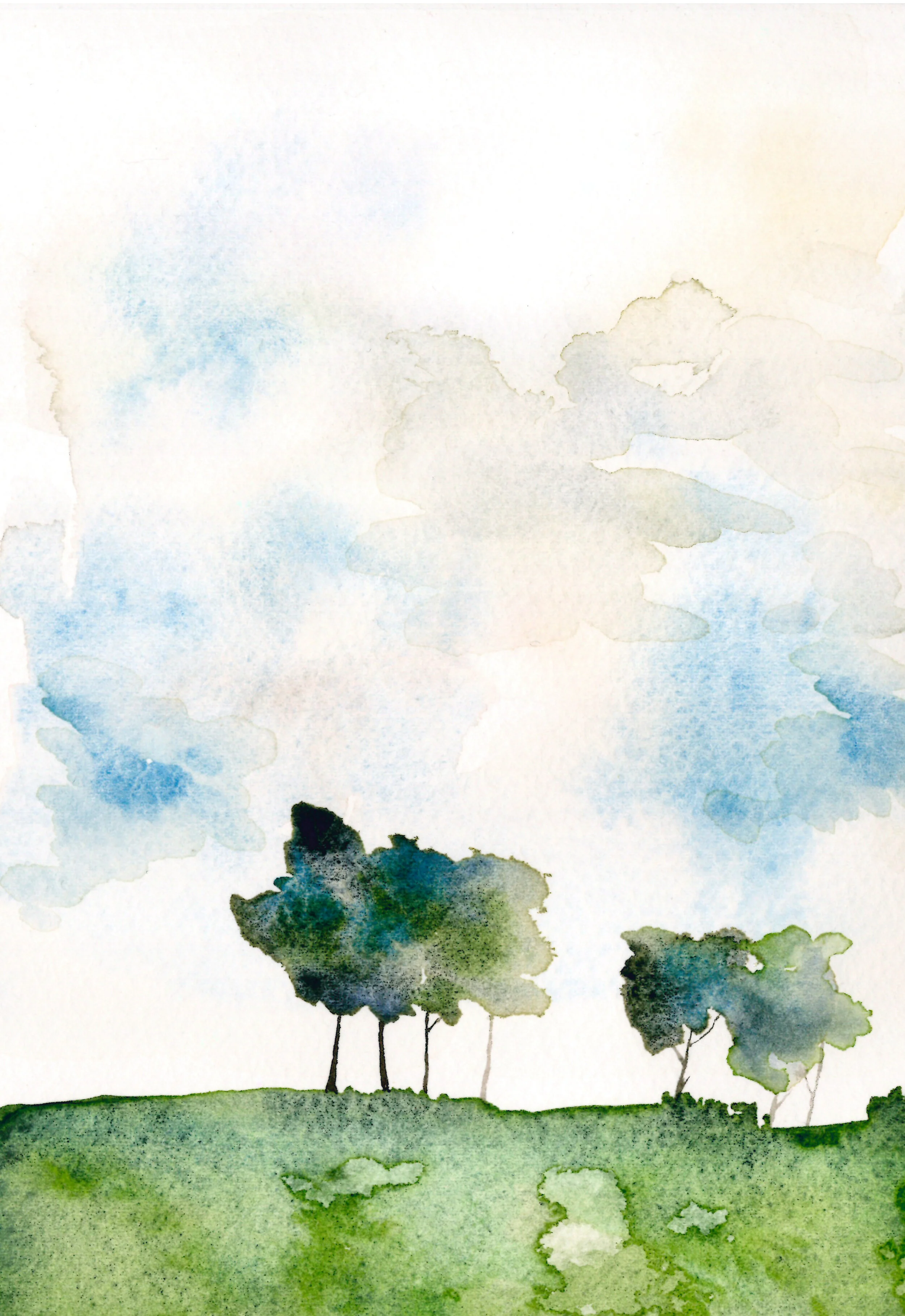  “Hilltop”  5x7 Watercolor  Original: $65 