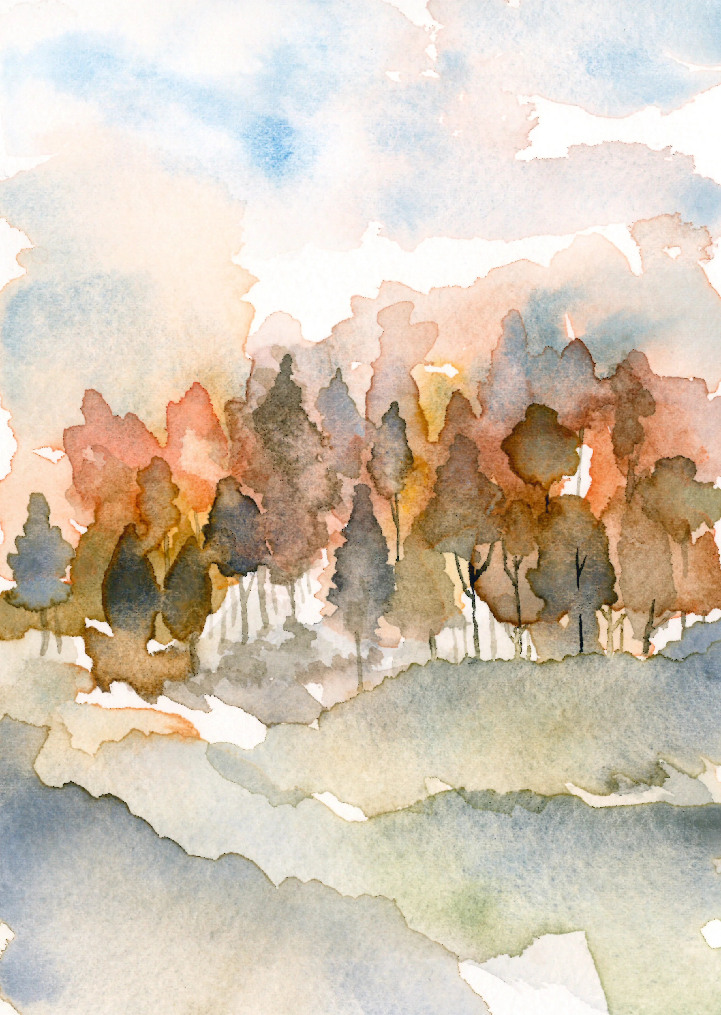  “Colorado Autumn”  5x7 Watercolor  Original: $65 