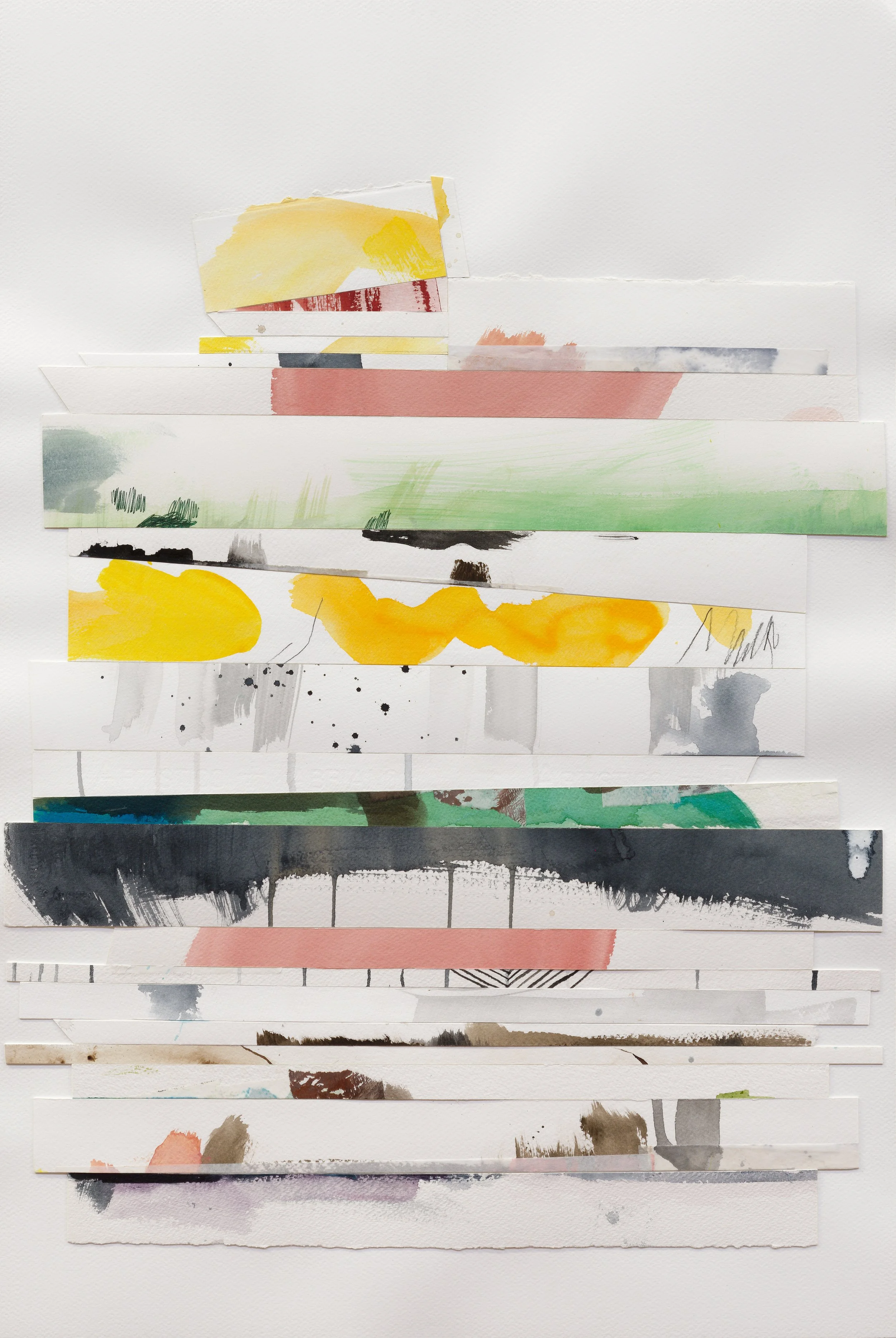 Stacks 3 | Mixed media on paper, 22x30 inches  INQUIRE 