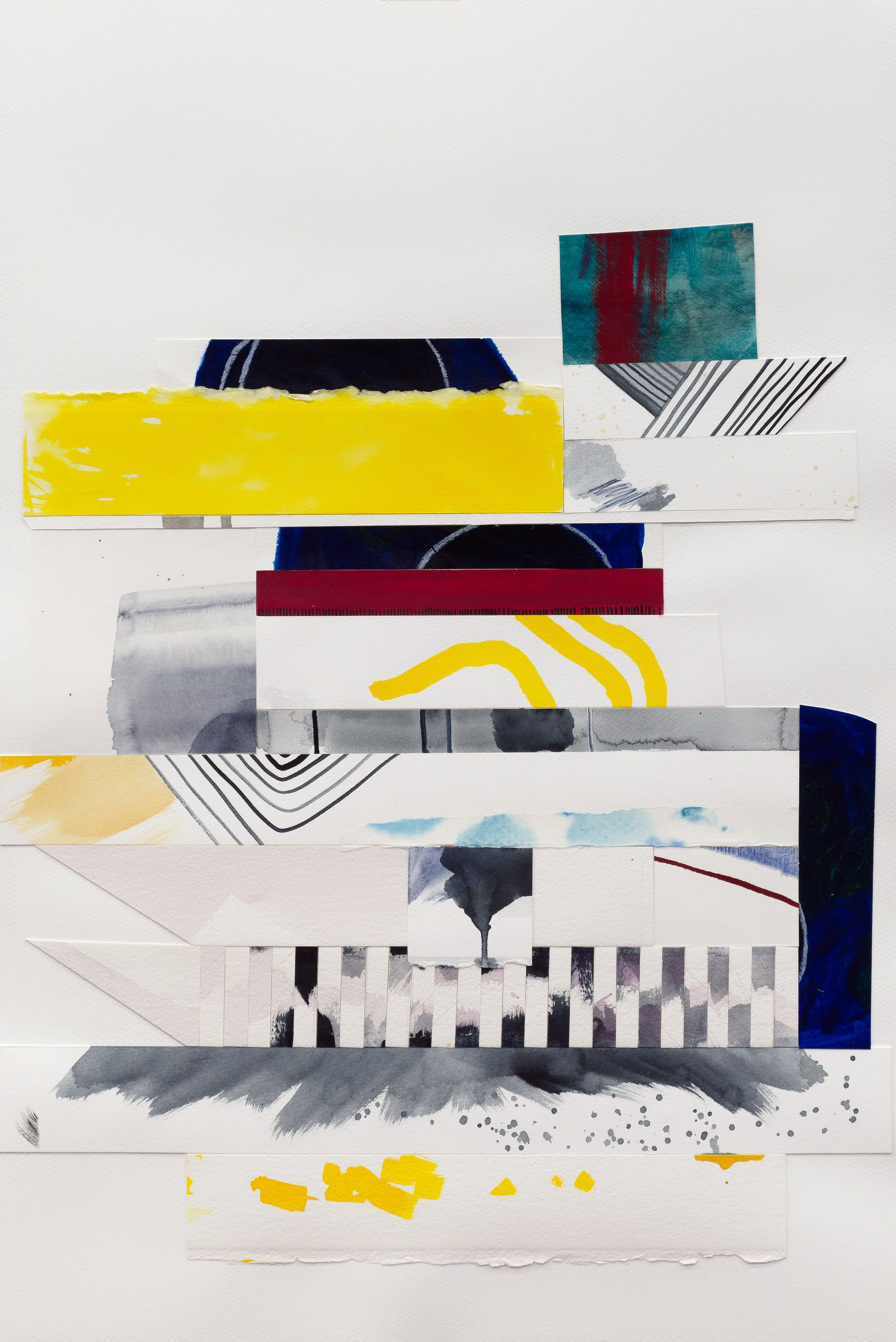 Stacks 2 | Mixed media on paper, 22x30 inches  INQUIRE 