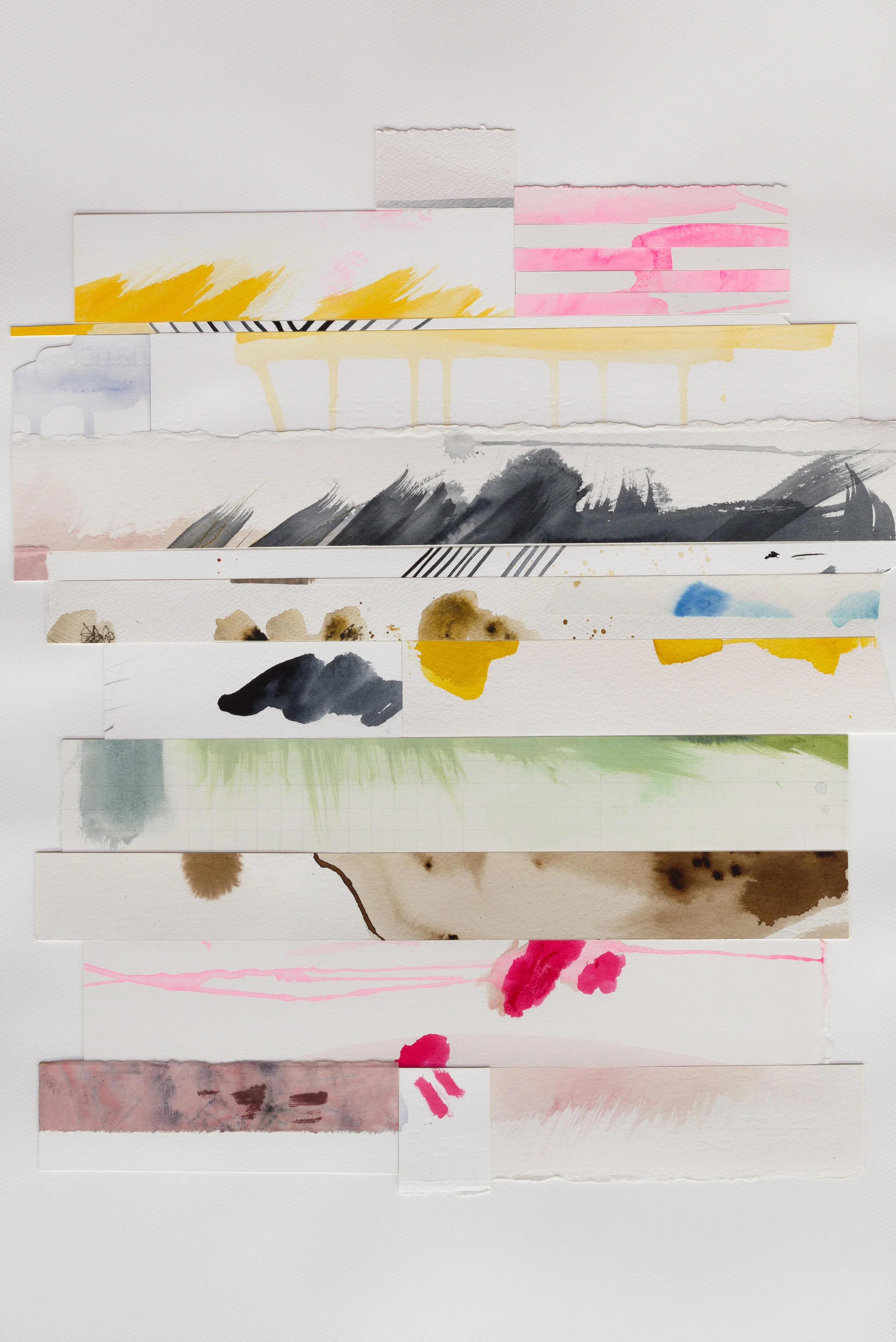 Stacks 1 | Mixed media on paper, 22x30 inches  INQUIRE 
