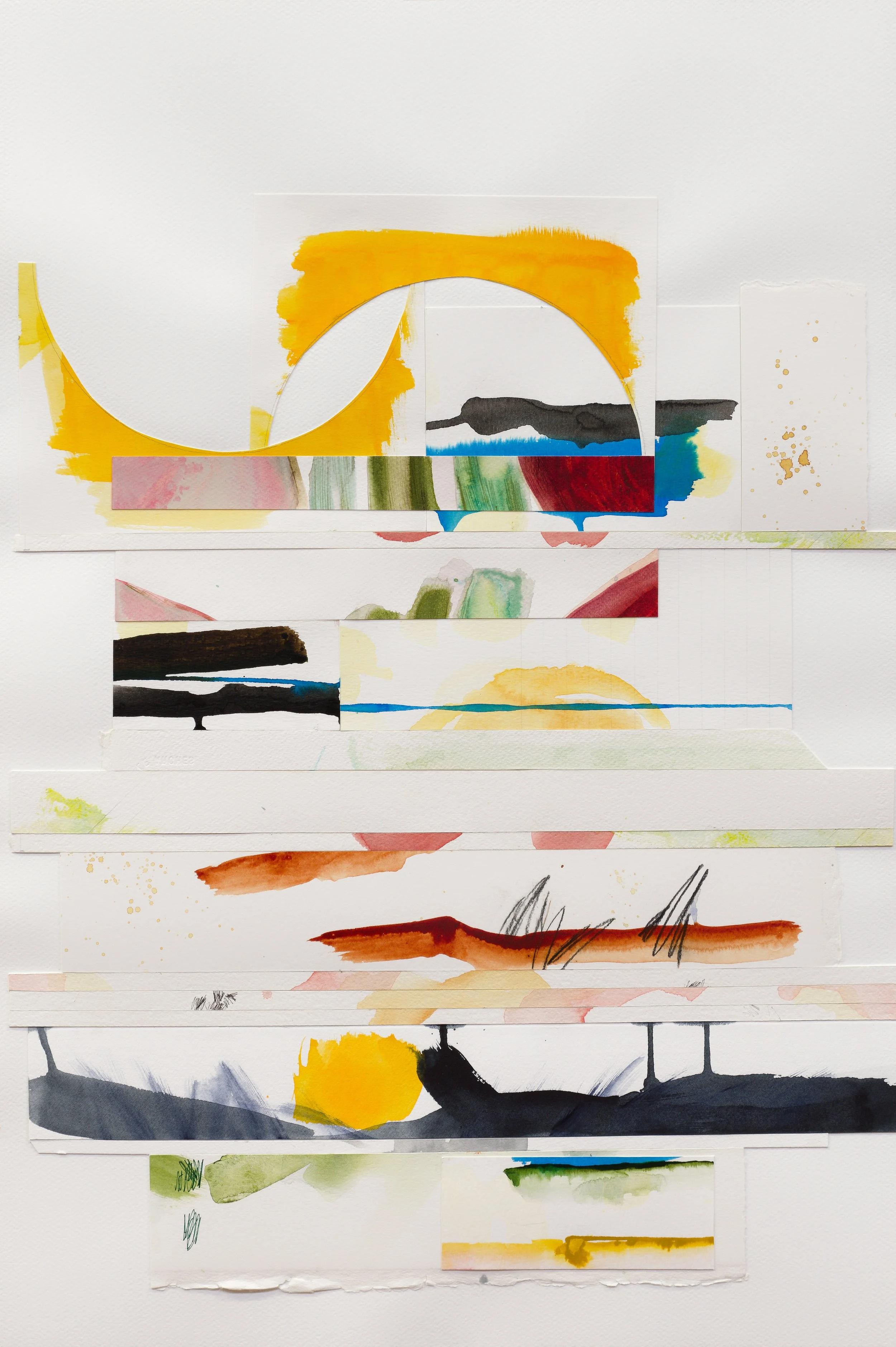 Stacks 4 | Mixed media on paper, 22x30 inches  INQUIRE 
