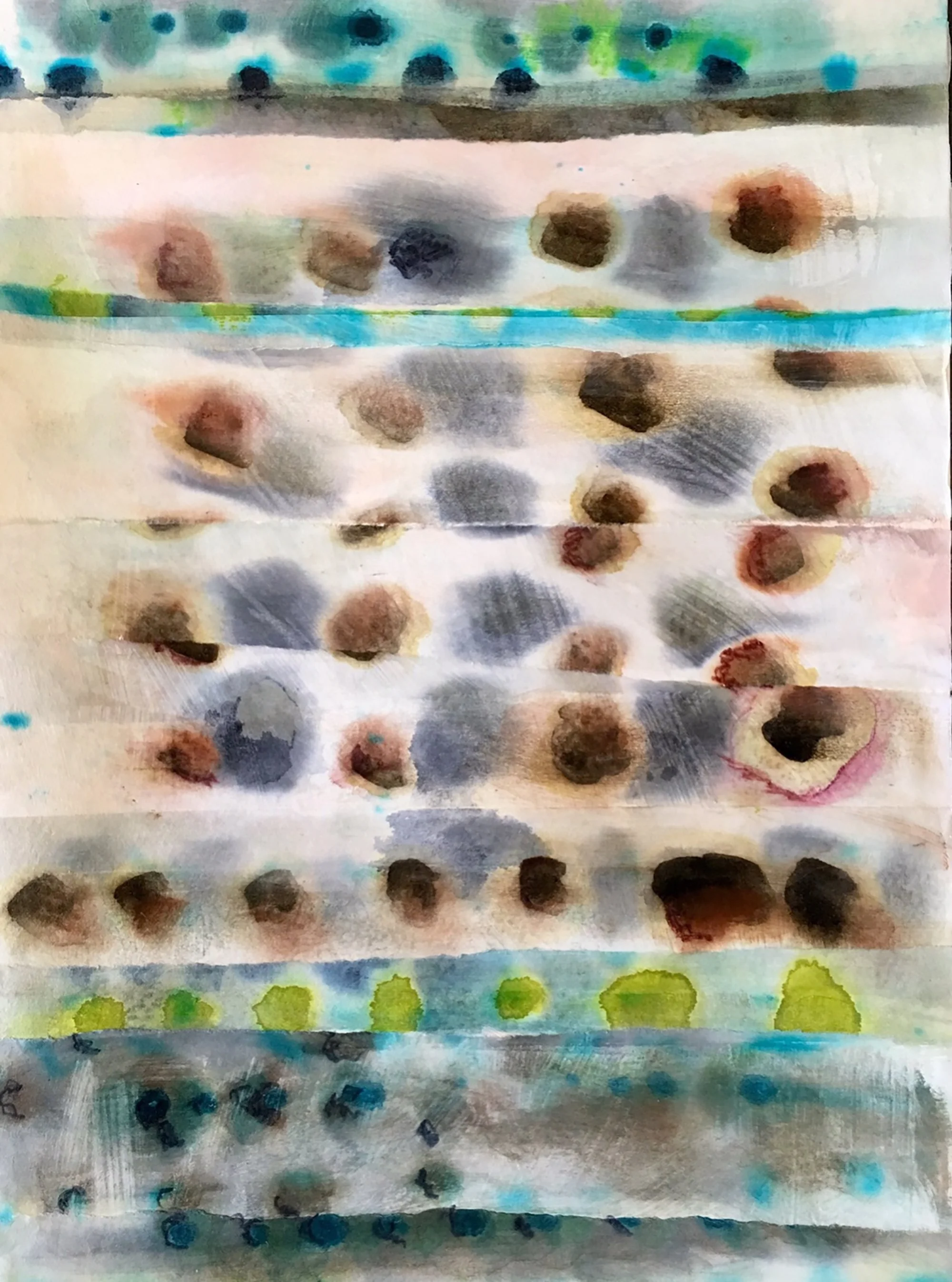 Random Acts of Kindness | Acrylic, watercolour, ink, and rice paper on paper, 12x16 inches SOLD