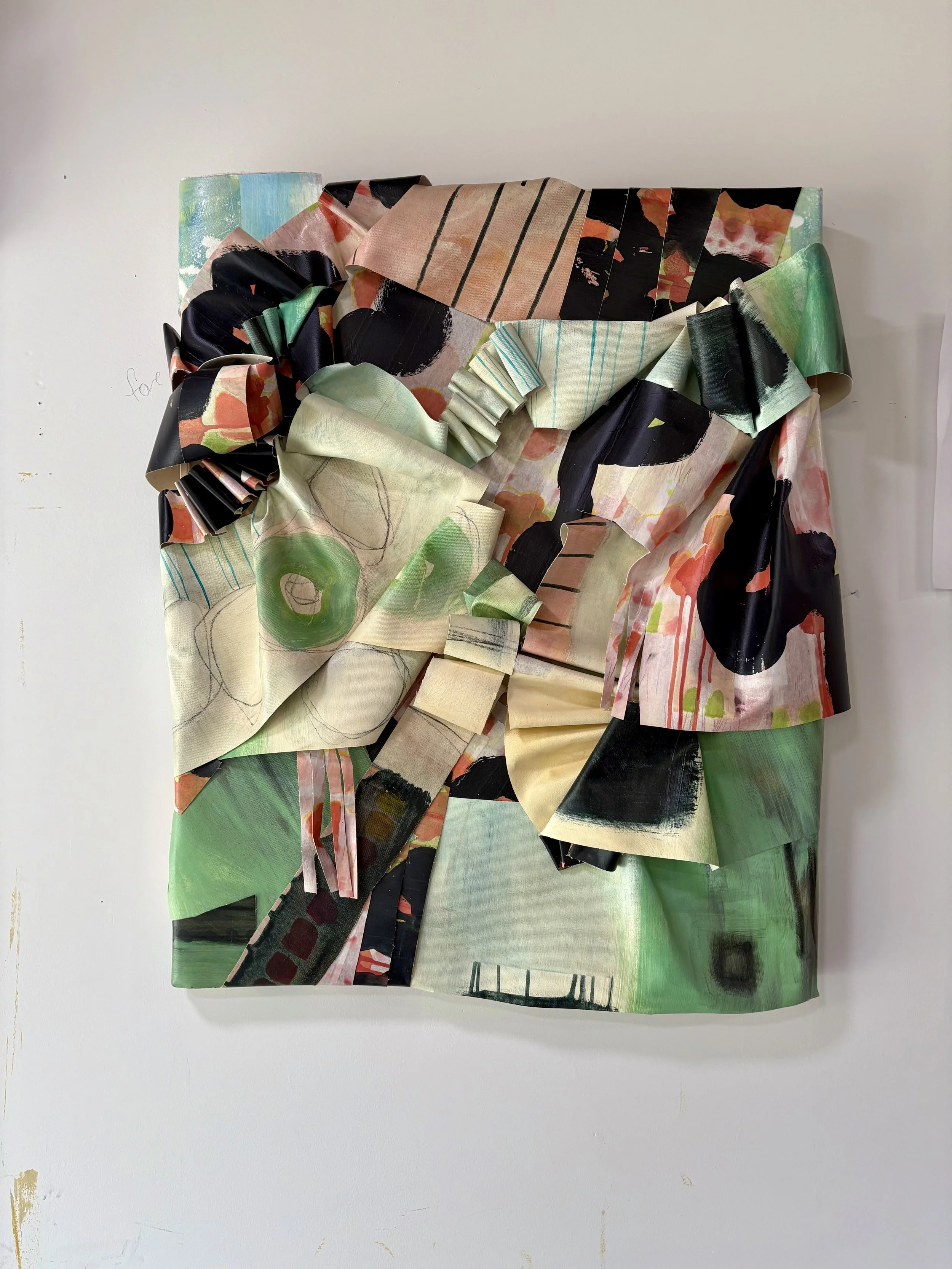 Here's Something 2025 Mixed media on canvas on wood frame,
25x32 inches  INQUIRE 