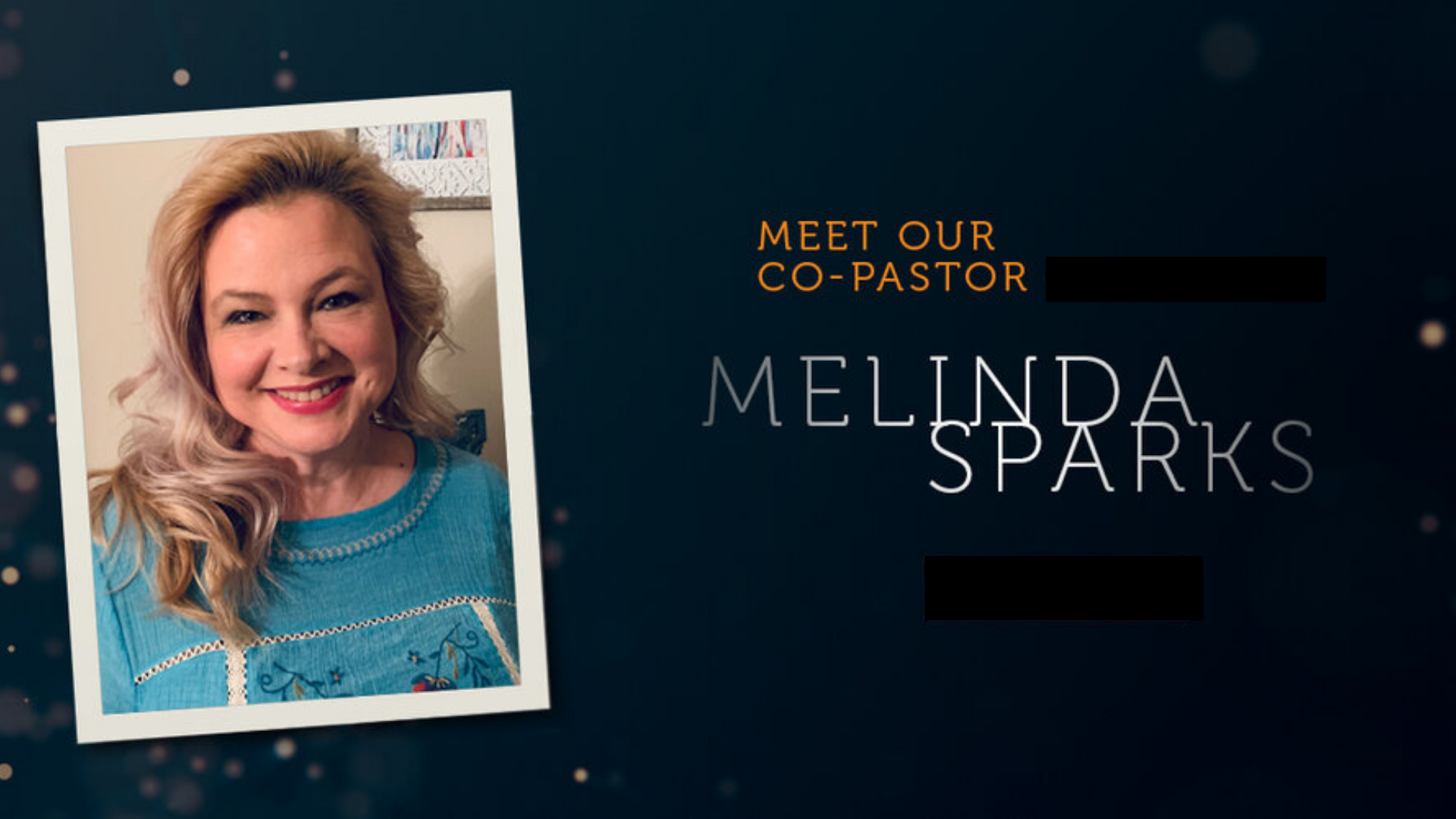 Melinda Sparks | Our New Co-Pastor