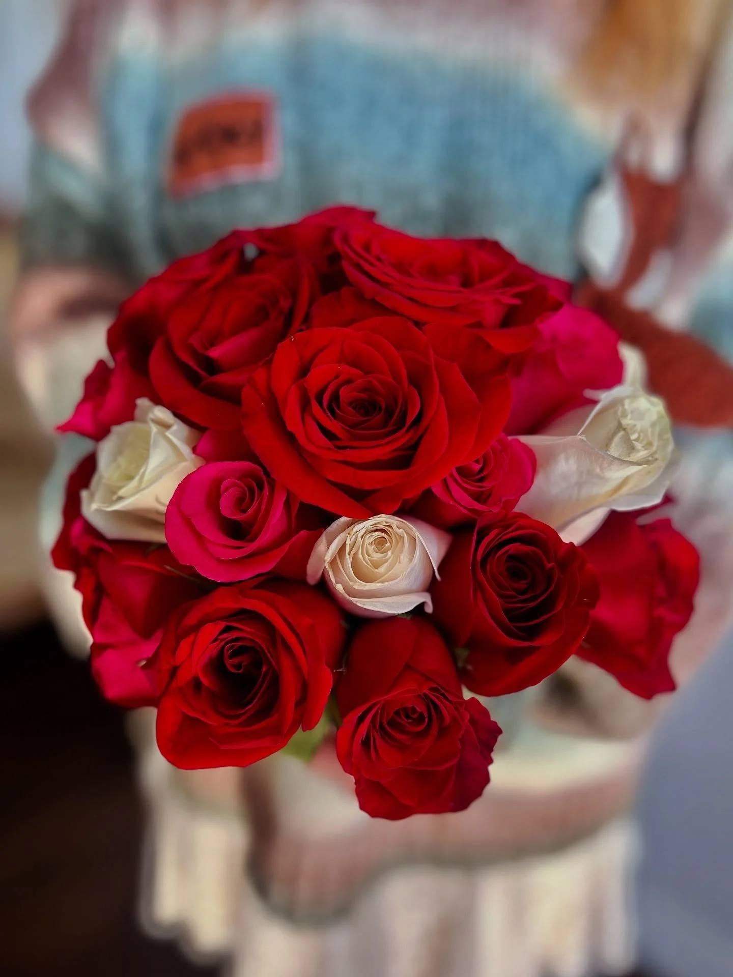 She forgot to buy a bouquet so he went out to multiple florists, got the freshest roses, and assembled it himself. She was so surprised when he showed up at her door to pick her up for their wedding, with a beautiful bouquet waiting for her.

Congrat