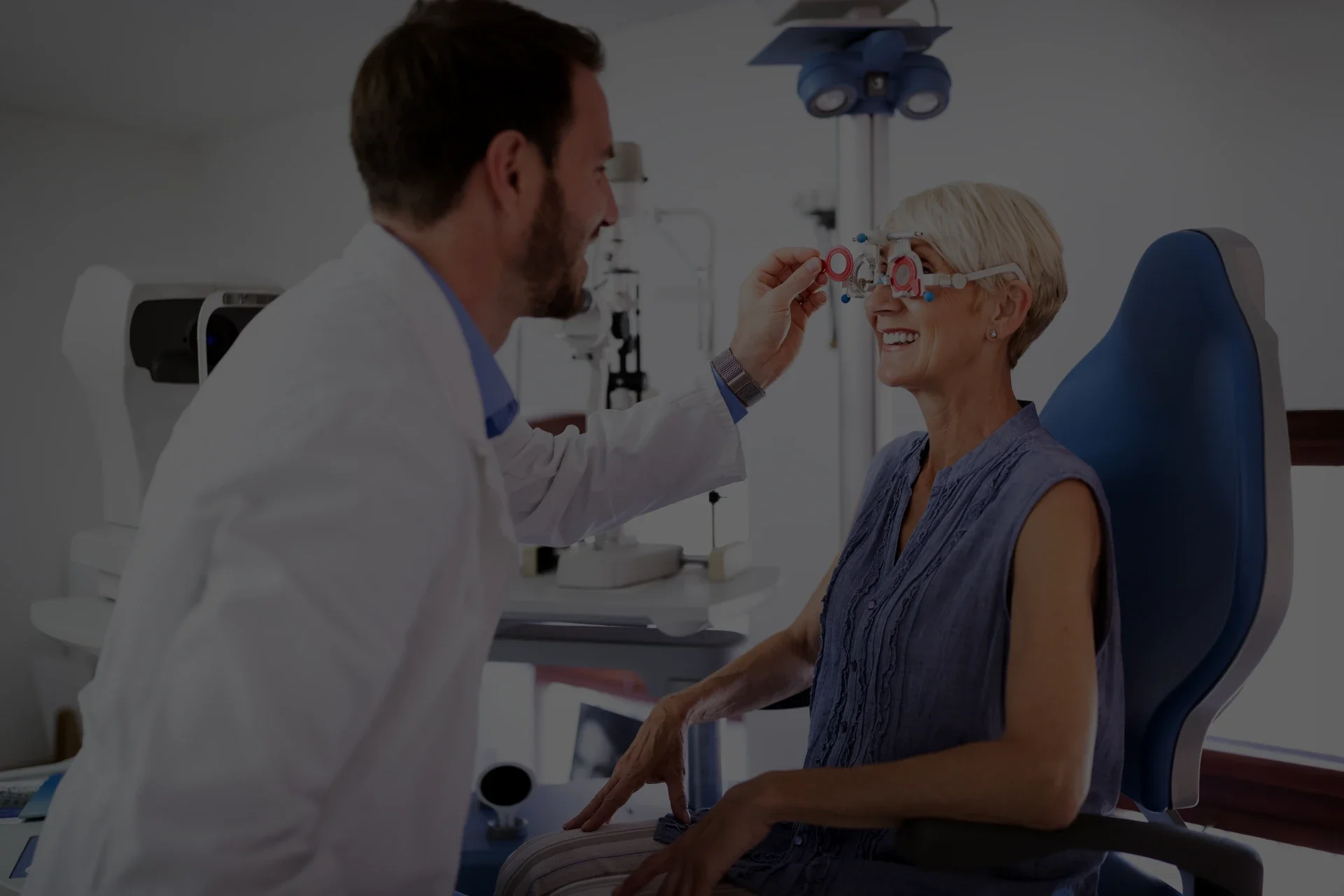 Senior woman taking an eyesight test during an eye exam..webp