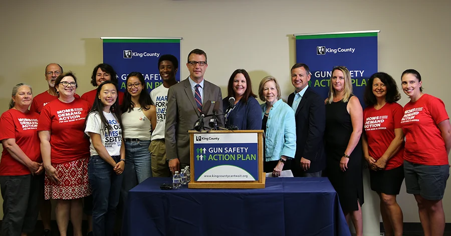 King County Council Chair Joe McDermott introduced the Gun Safety Action Plan, a King County initiative to protect our residents from gun violence. He also called on the Washington State Legislature to lead or lift the ban imposed on local jurisdictions prohibiting local governments from enacting laws that might limit the sale or possession of firearms in Washington State.