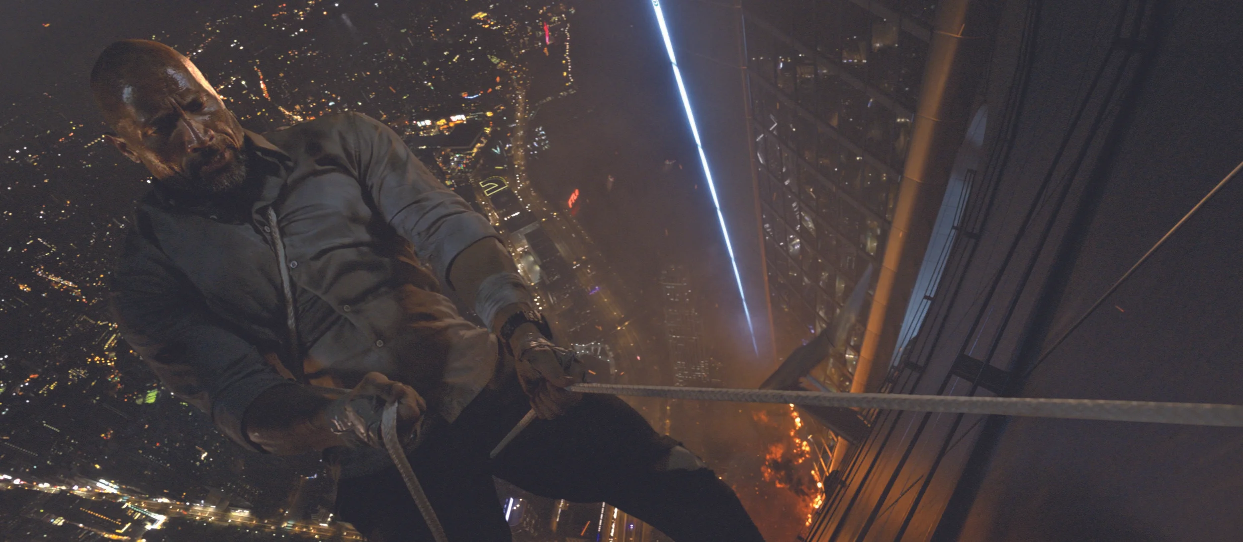 Dwayne "The Rock" Johnson in "Skyscraper." (Photo courtesy Legendary Pictures/Universal)
