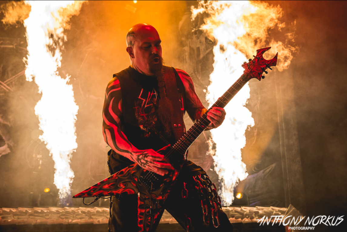 Slayer guitarist Kerry King performs at Van Andel Arena during the band's final tour, Aug. 7, 2018. (Photo courtesy Local Spins/Anthony Norkus)