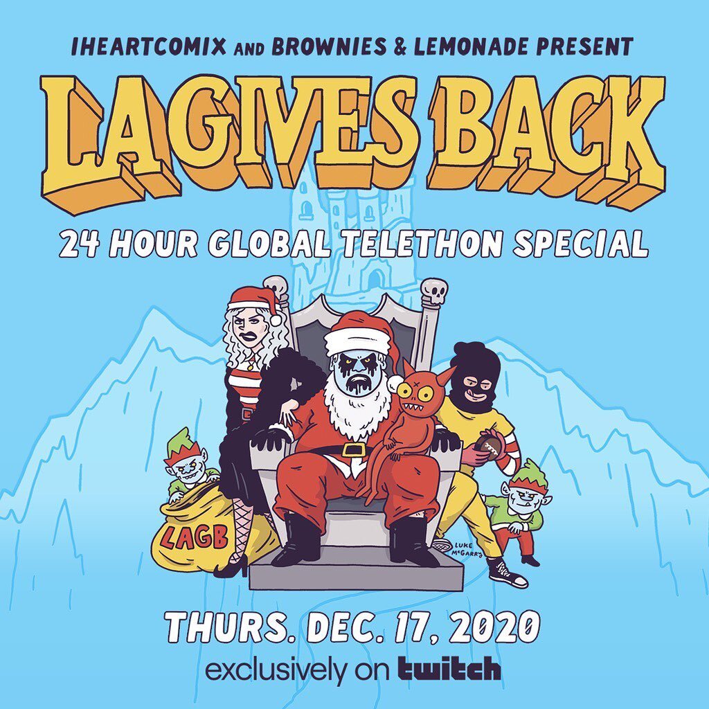 We&rsquo;re honored to support&nbsp;#LAGIVESBACK! @IHEARTCOMIX &amp; @browniesandlemonade have teamed up for a 24hr Global Telethon ft live performances, celebrity appearances, a charity sweepstakes &amp; more! 100% proceeds go directly to supporting