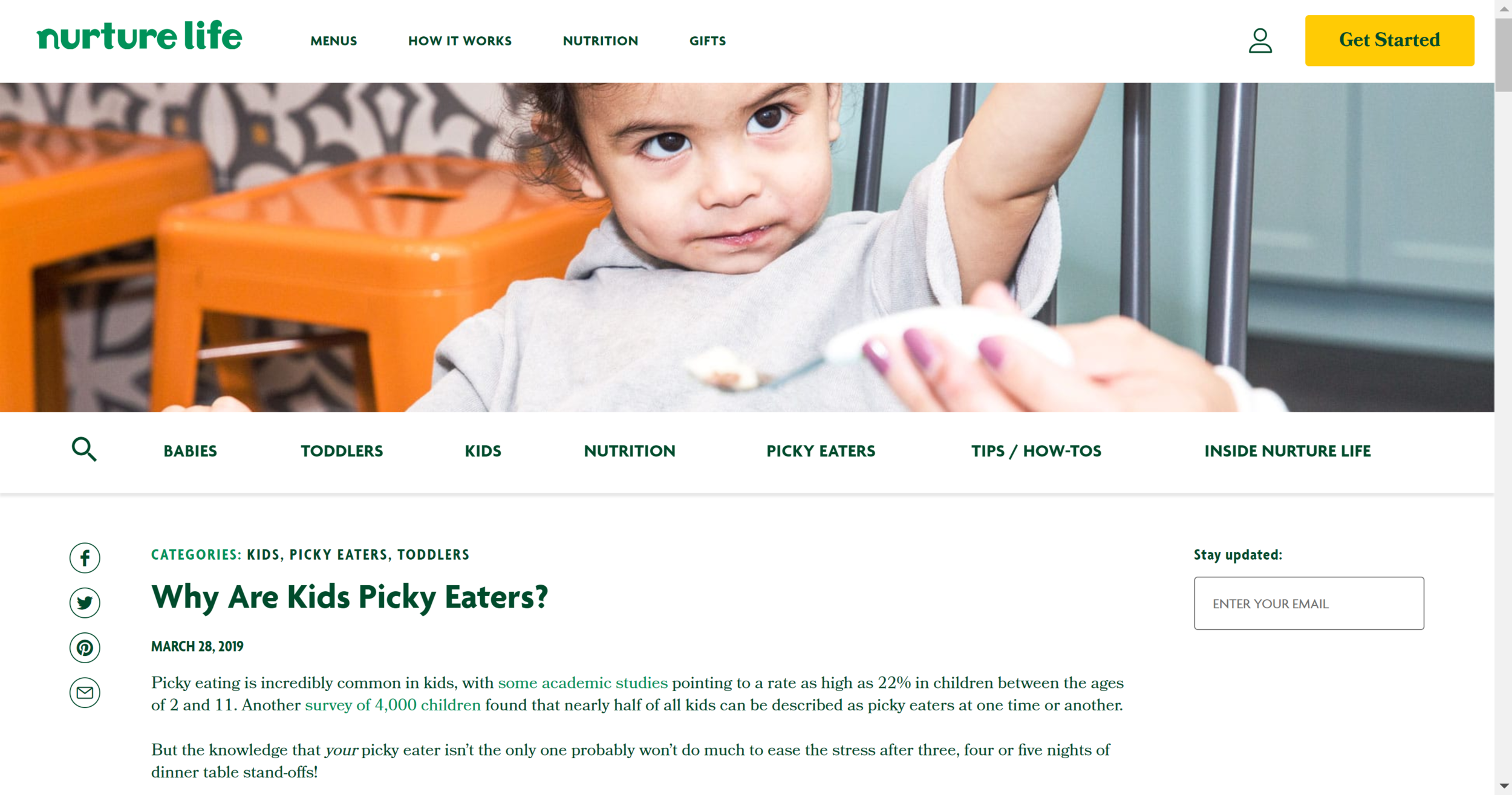 The articles live on the Nurture Life blog, allowing us to use the program to direct more traffic to our site.