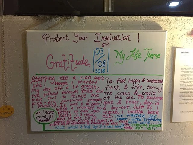 It&rsquo;s Day Three already! 
As you can see, I&rsquo;m kind of running out of room on this whiteboard. And that&rsquo;s no biggie: I haven&rsquo;t run out of blessings just yet! But I&rsquo;m also running out of room inside my cupboards. I literall