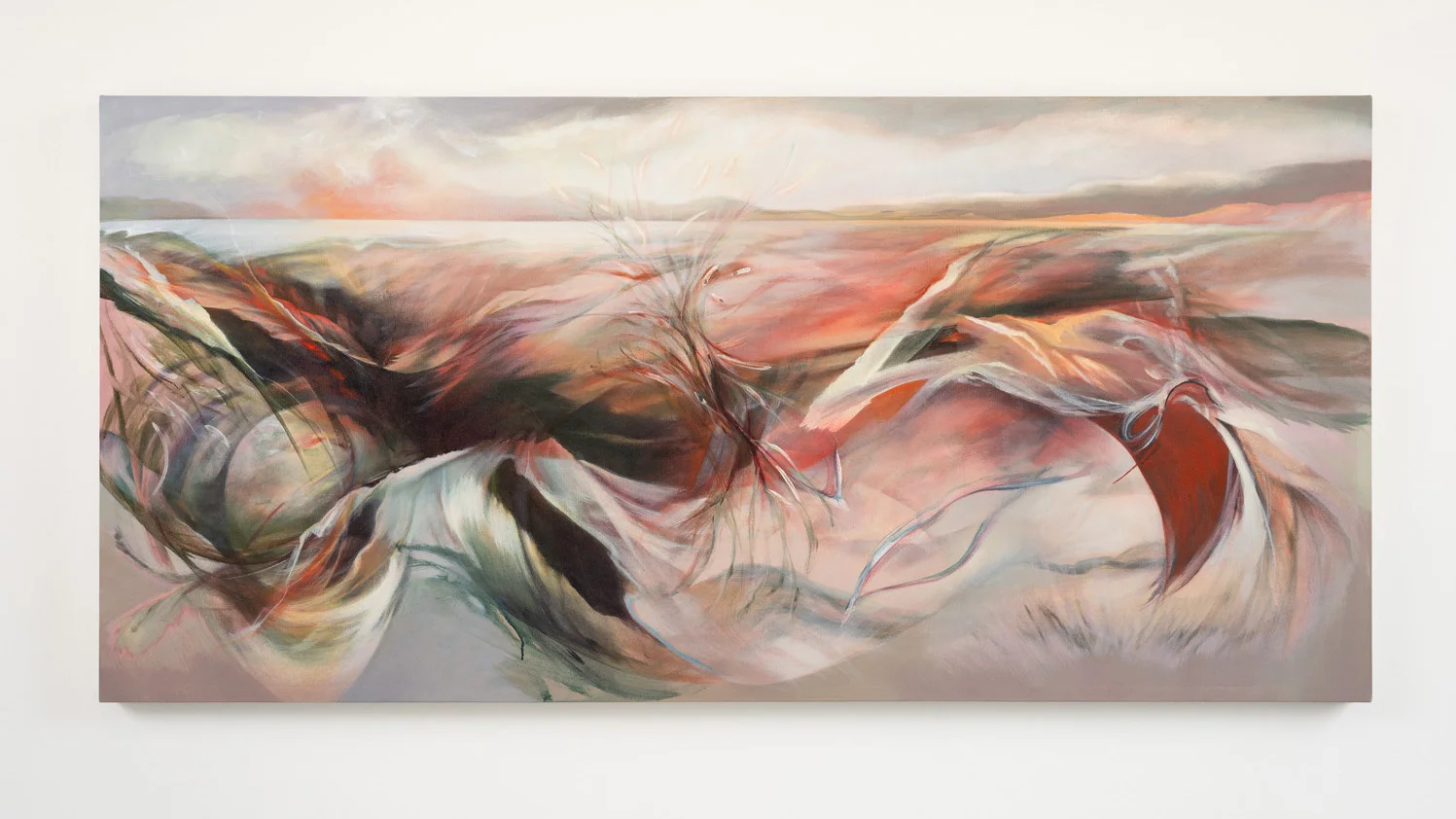 Warpaint 2019 acrylic on canvas 40” x 84”