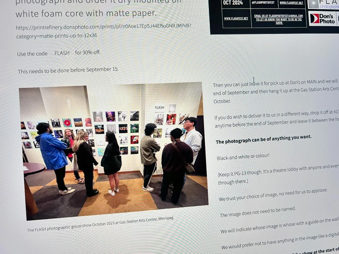 We want to hit 100 photos by 100 photographers for this show! Anyone can be in it! Details at FlashFest.net @donsphotoltd