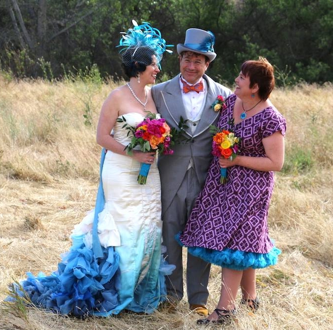Sharron on the right, with husband David in the middle, and Joanna on the left.
