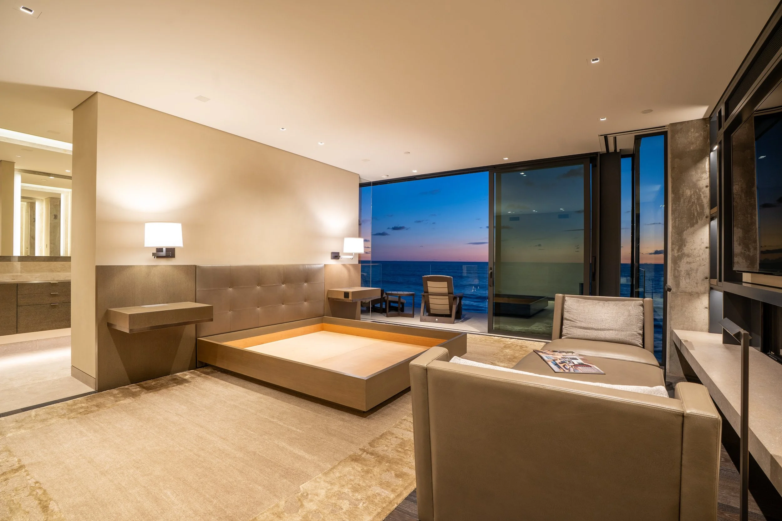 Real estate photography, virtual staging master primary bedroom before