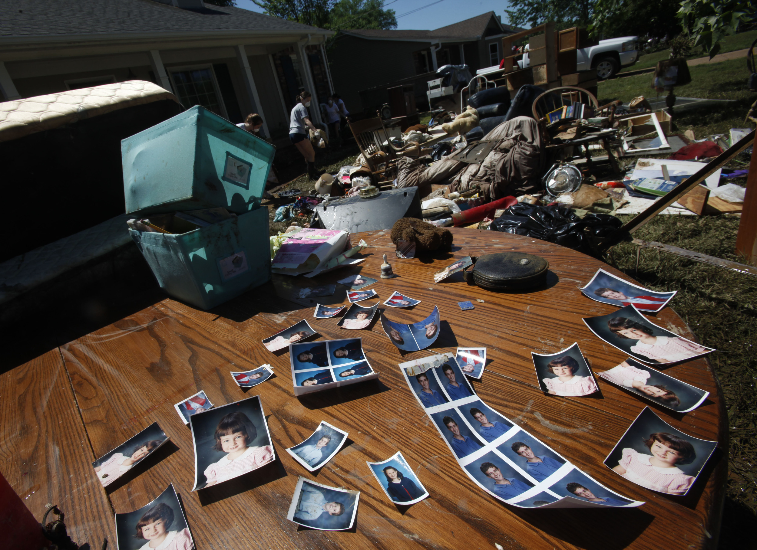  Recovered family photos at Allison Patton's house on Beech Bend Drive May 4, 2010 in Nashville, Tenn. 