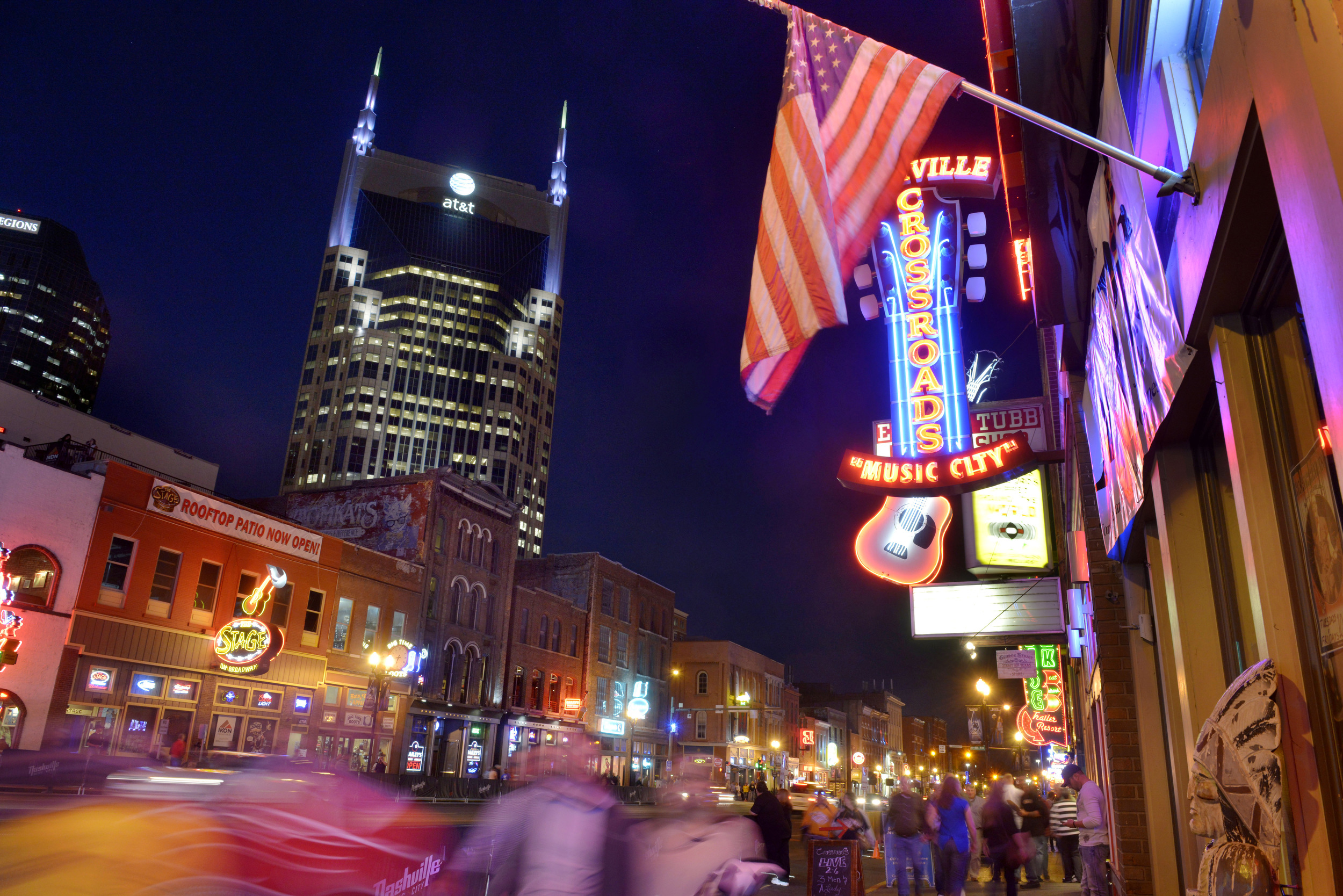  Broadway’s honky tonk row in Nashville, Tenn. 