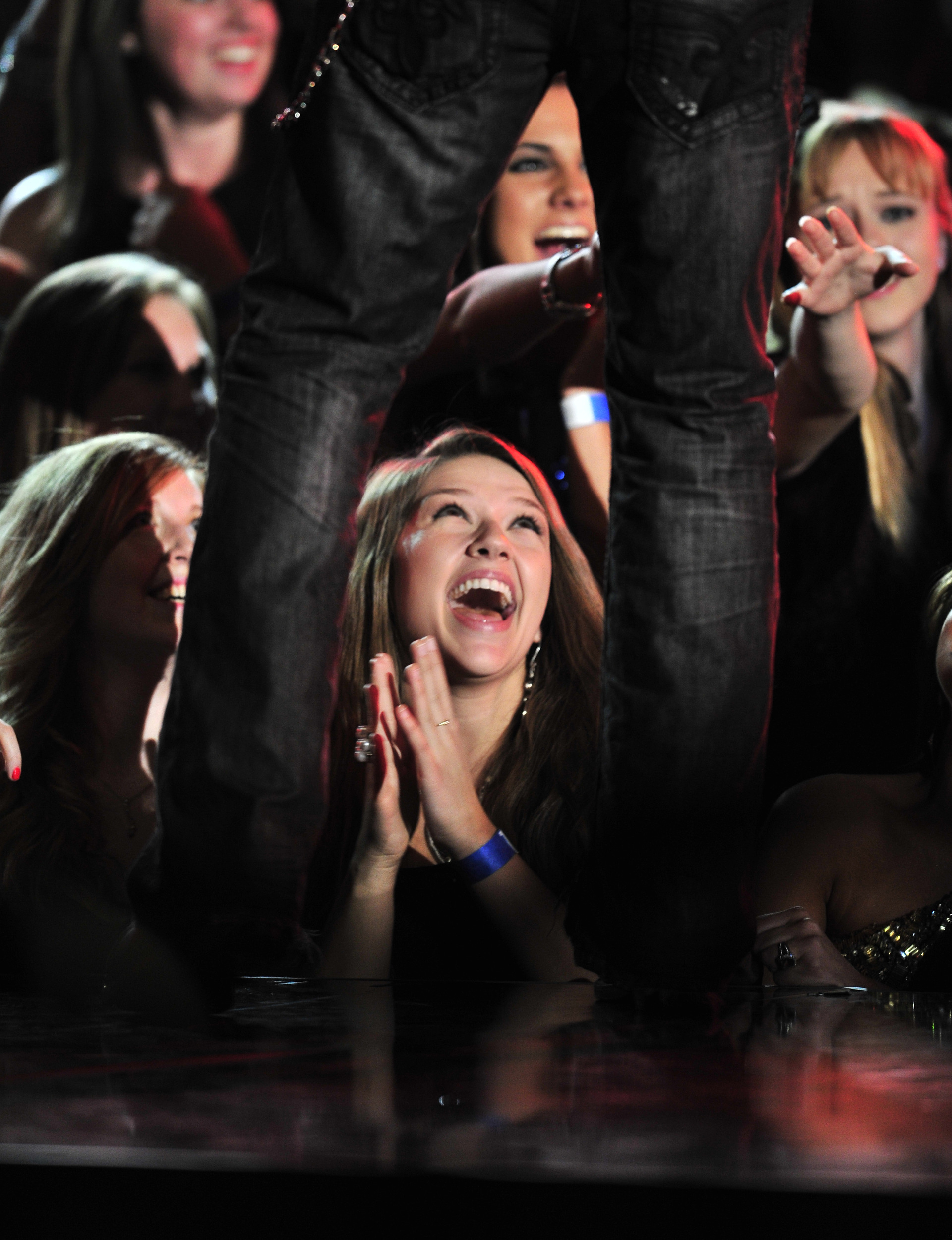  Fans react at the 46th Annual CMA Awards Thursday, Nov. 1, 2012 in Nashville, Tenn.  