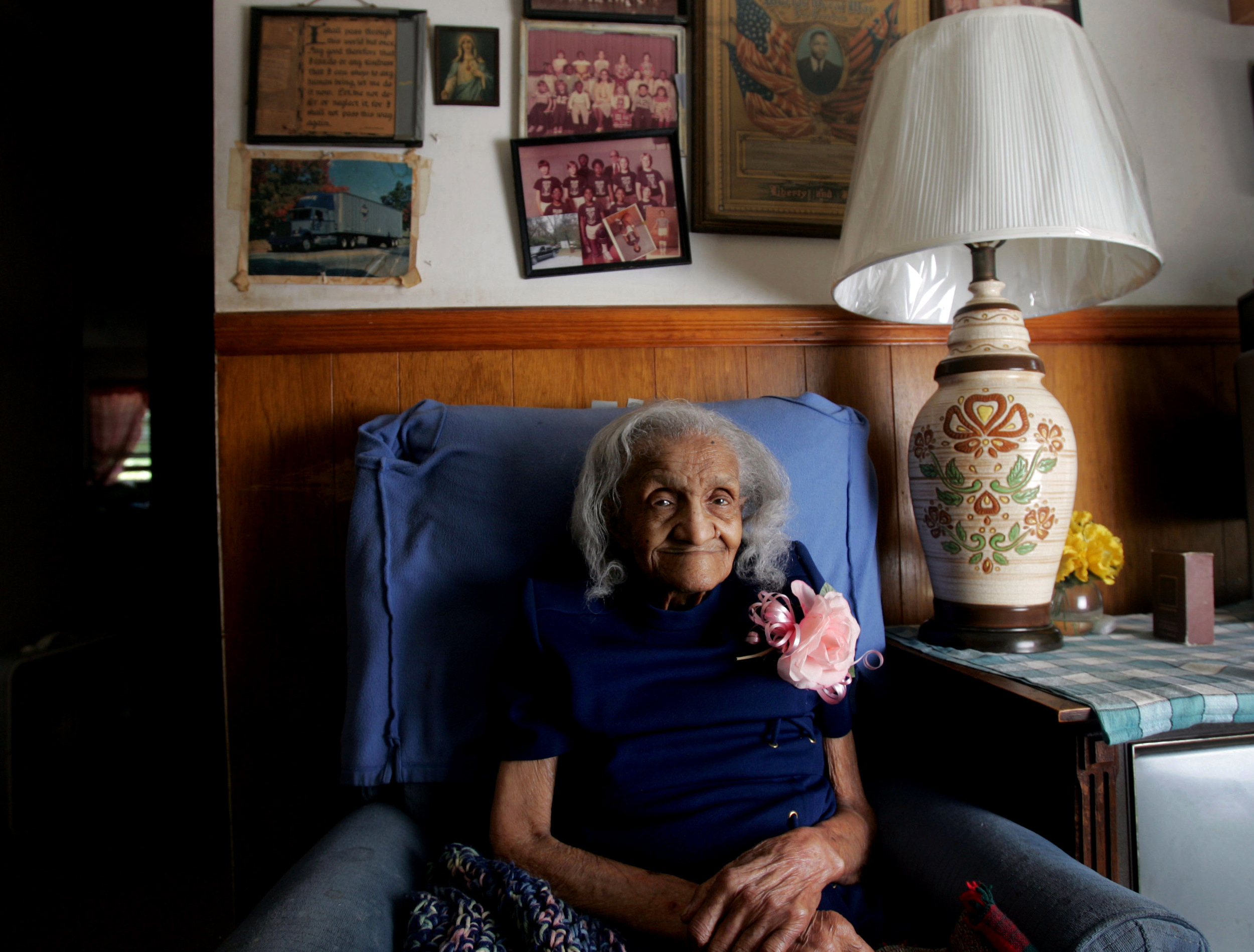  Priscilla Harris, 104, at her home in Nashville, Tenn.  Harris was born in Iuka, Mississippi in 1904 and moved to Nashville with her husband in 1934.   