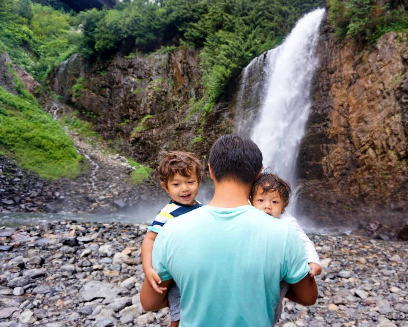 Elden (2 years old), Steve & Orlo (6 months old)