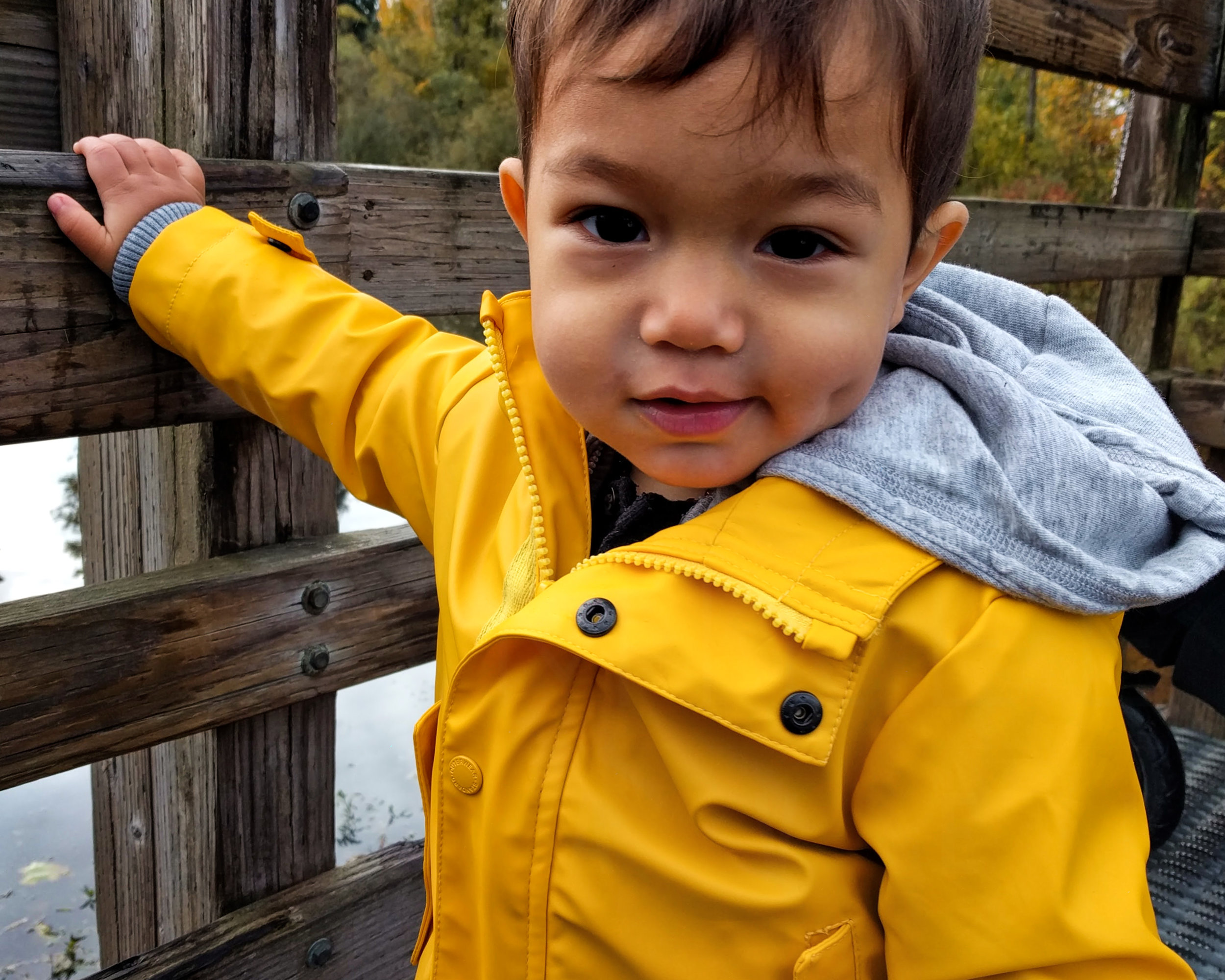 Elden (22 months old) looking for turtles in the bay