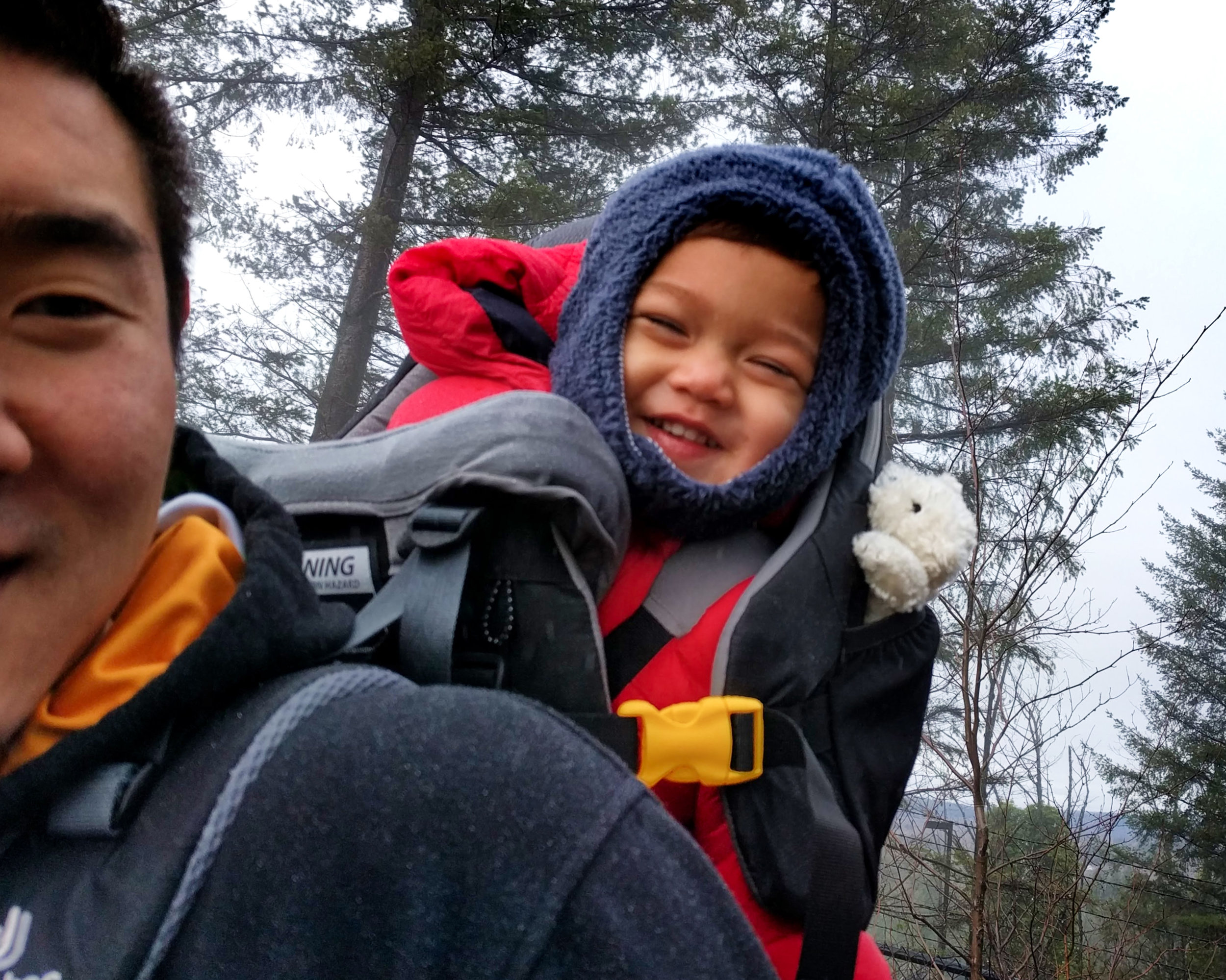 Steve & Elden (23 months old) excited to be outside hiking again