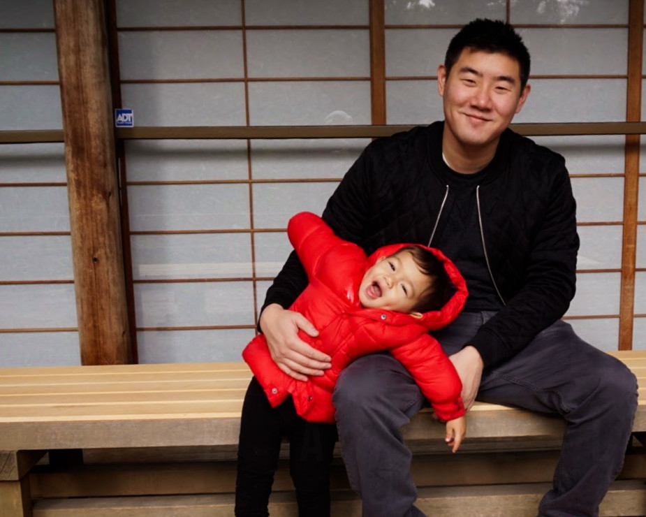  Elden (21 months old) & Steve in the Japanese Garden 