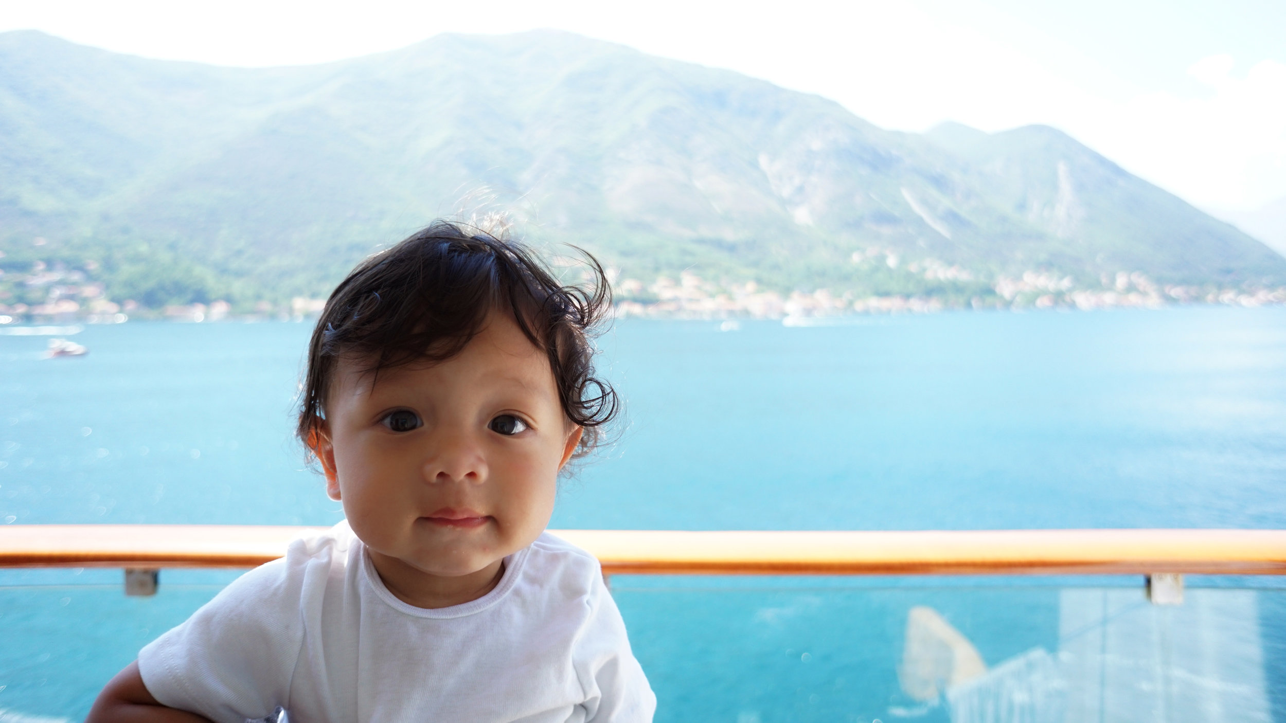  Orlo (7 months old) cruising through the Bay of Kotor 