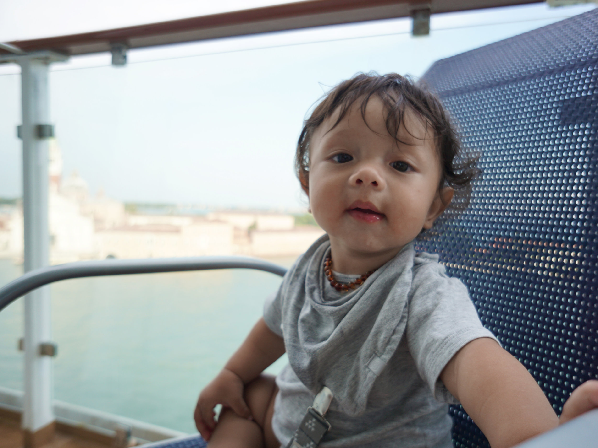 Orlo (7 months old) cruising out of Venice