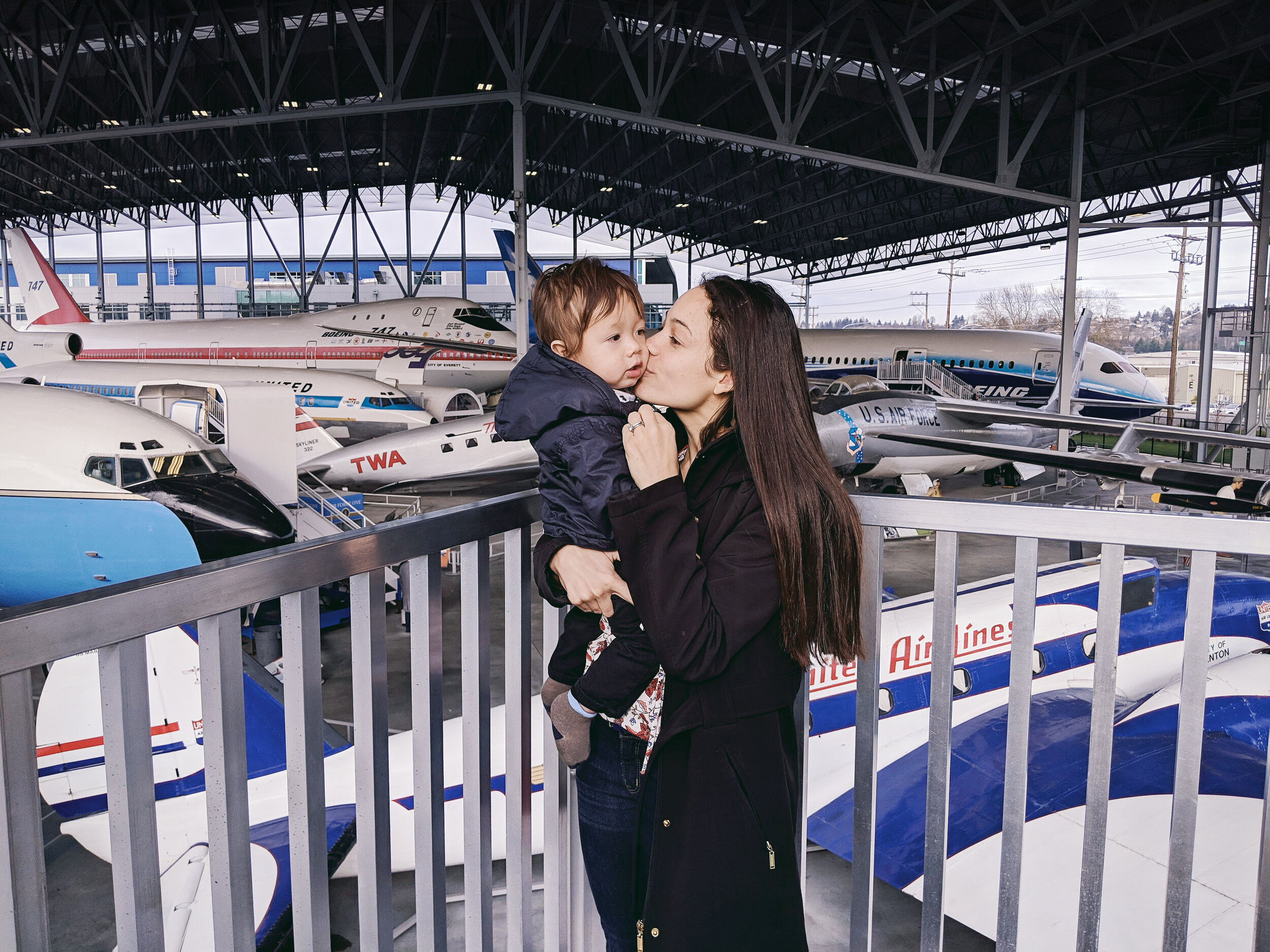  Checking out all the planes at the Museum of Flight 