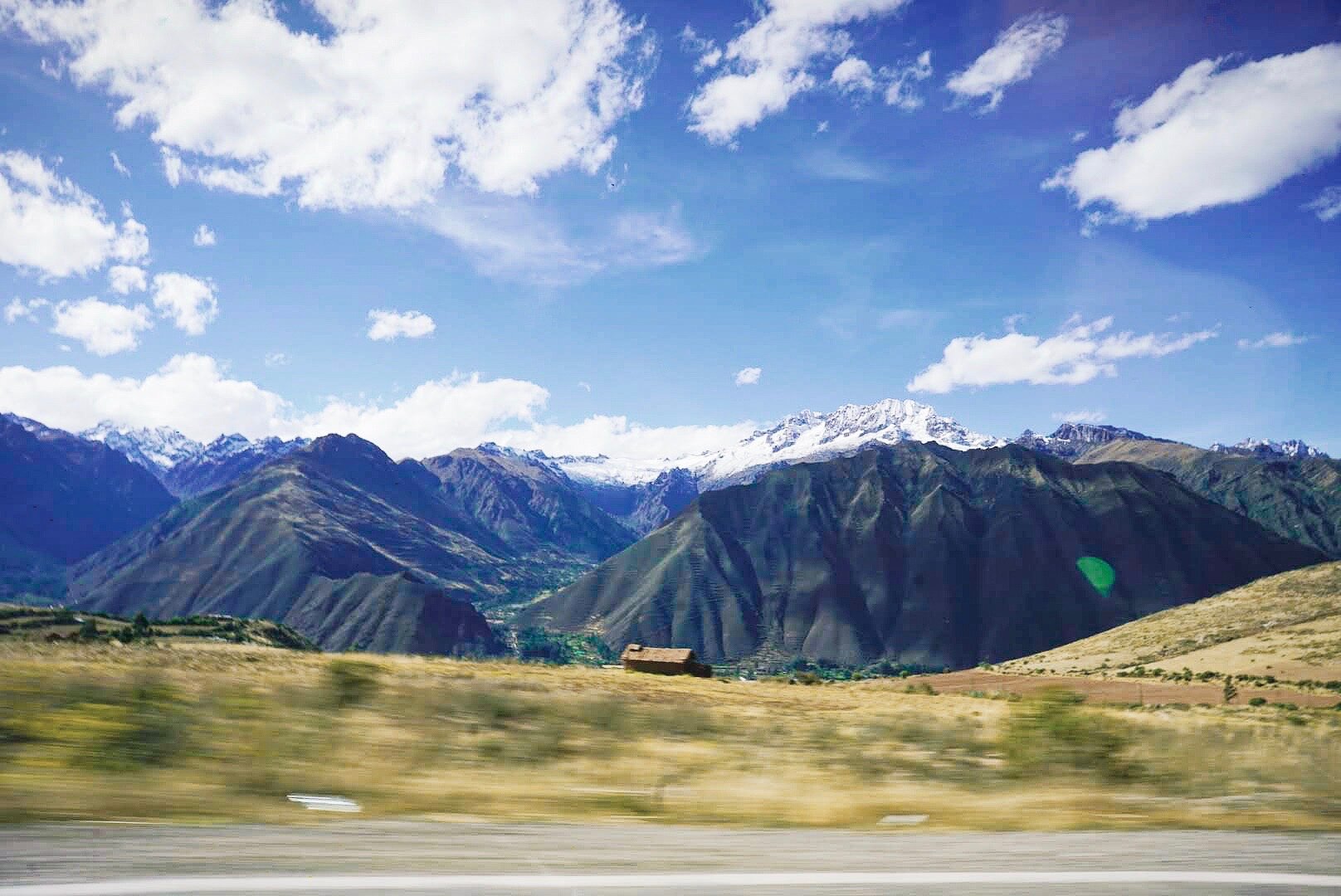 Landscape views driving from Cusco to Ollantaytambo