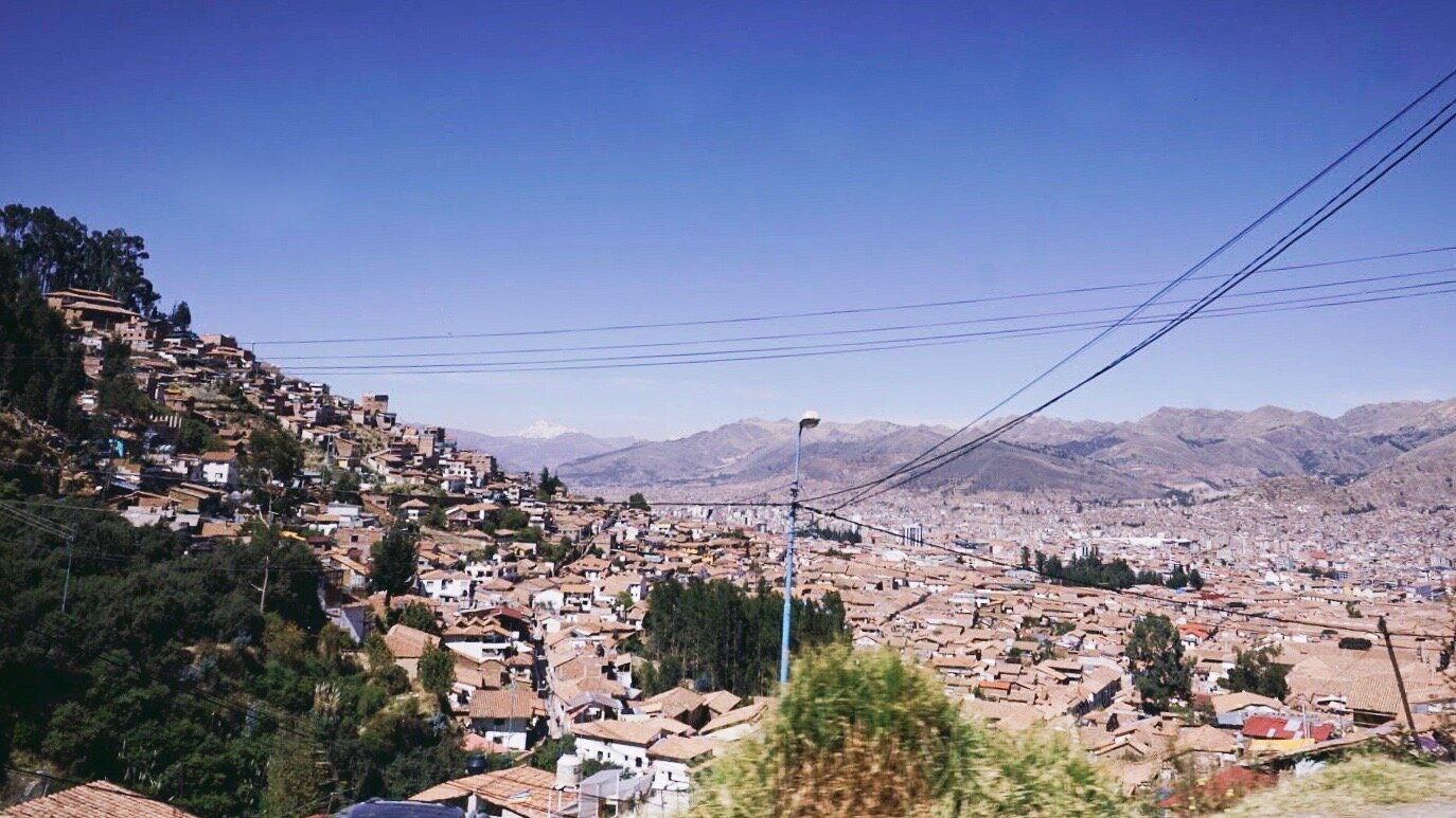 Driving up and out of Cusco