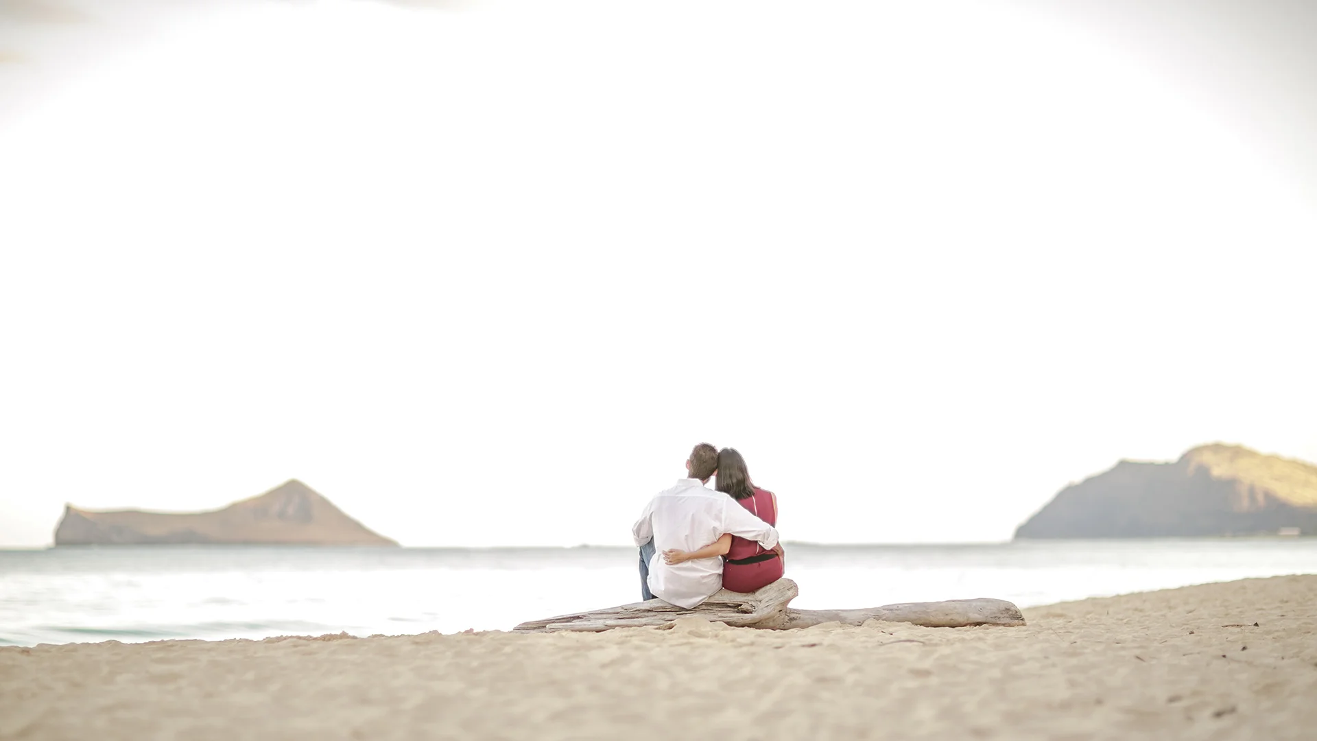 Late afternoon engagement session at Sherwood Forest in Waimanalo, Hawaii.