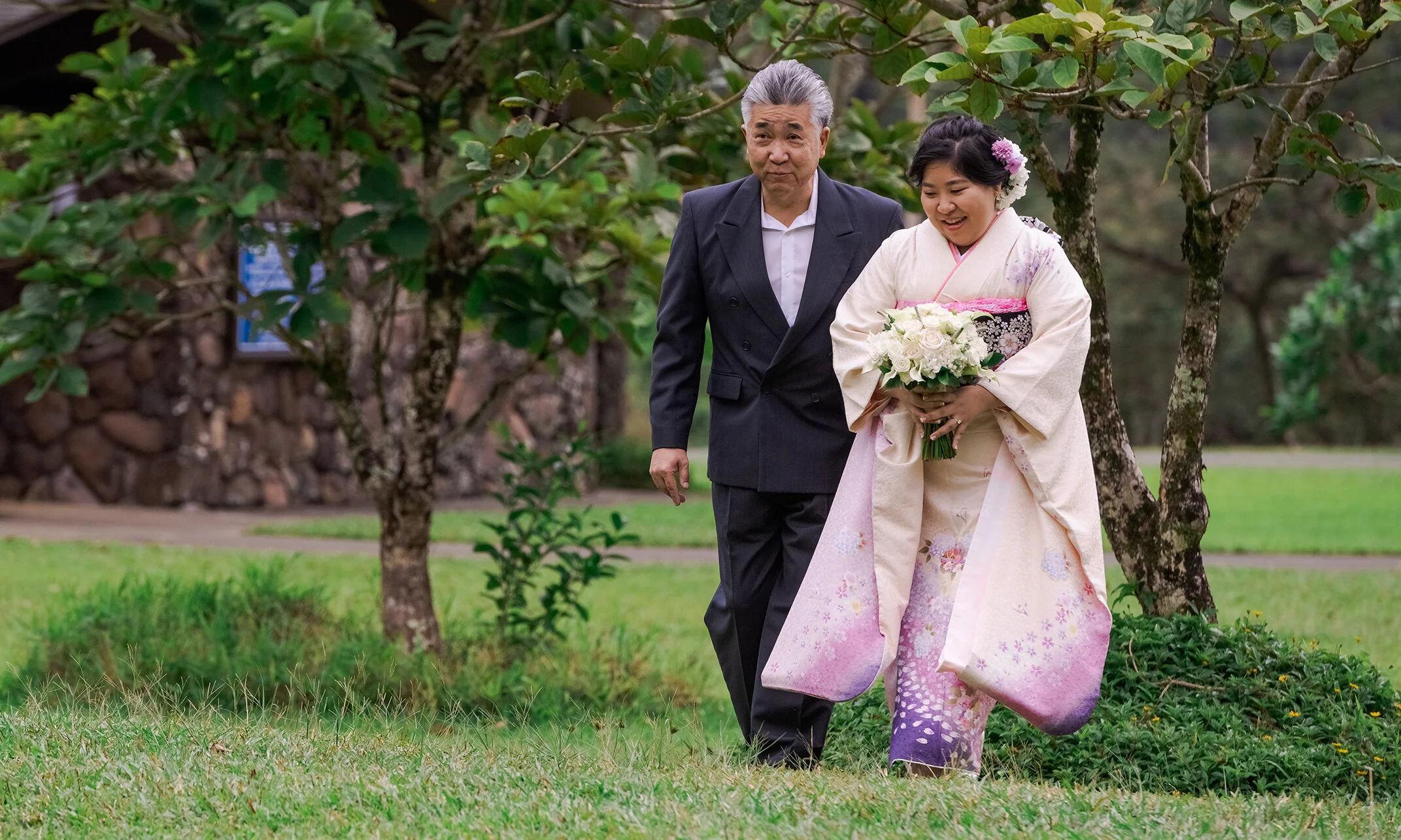  Father of the bride.  Ho’omaluhia Botanical Garden. 