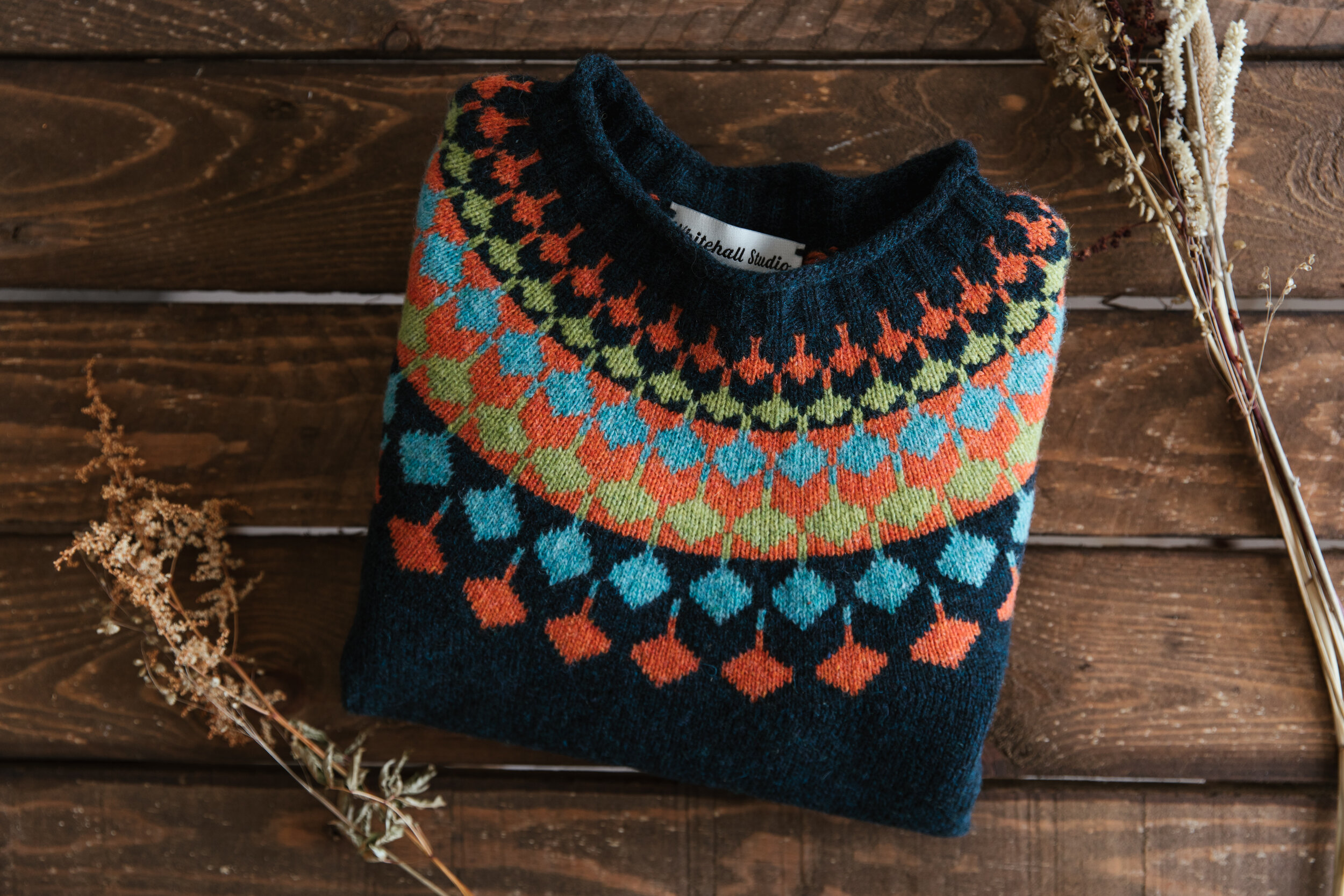 knitted patterned jumper