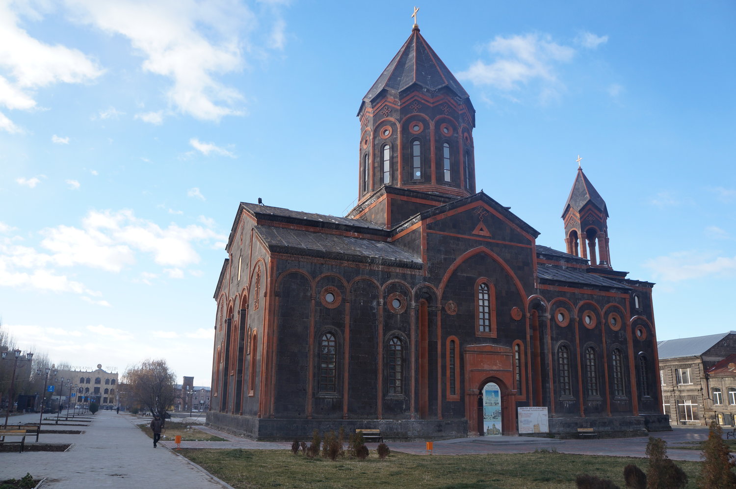 The Holy Savior's Church was built in 1872.  During Soviet times, it was used as a museum and concert hall. The church has been renovated and rebuilt since the damage it sustained in 1988.