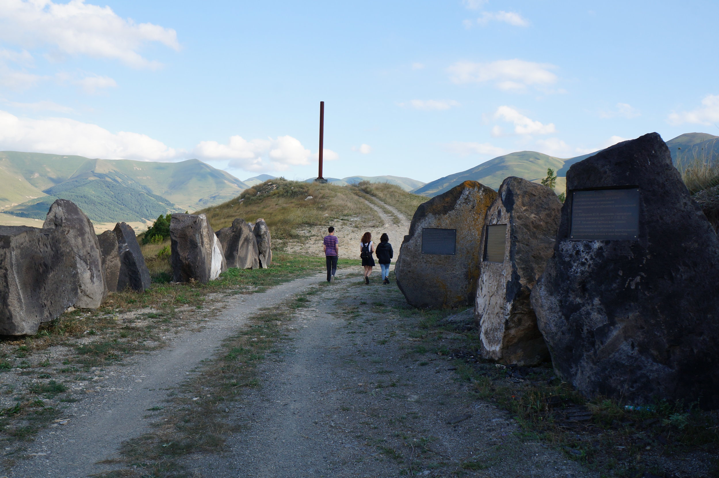 Our team visits a historical site in Spitak. 